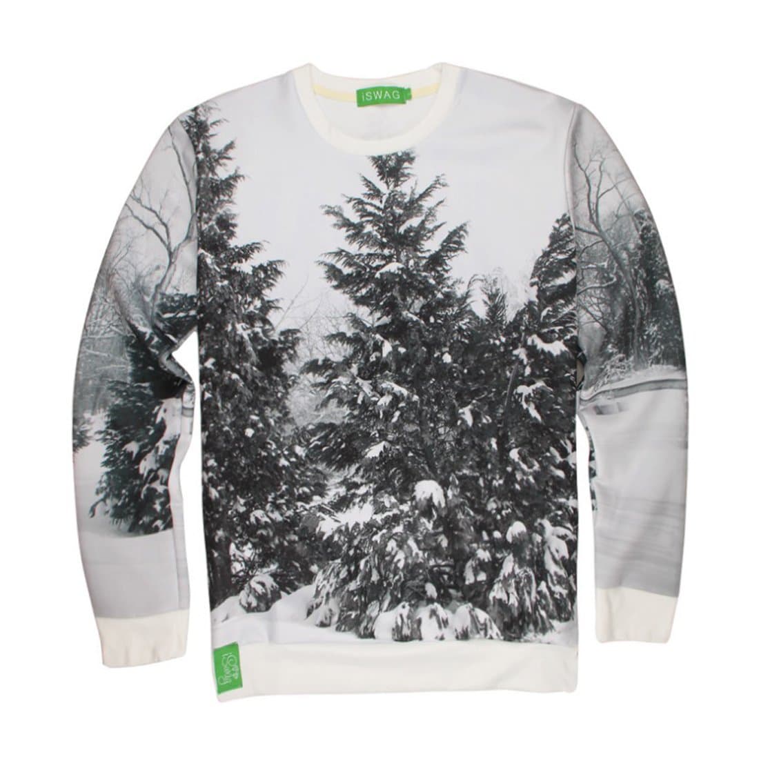 Man's 3d Print Pullover Round Collar Snow Tree Sportswear(xl)