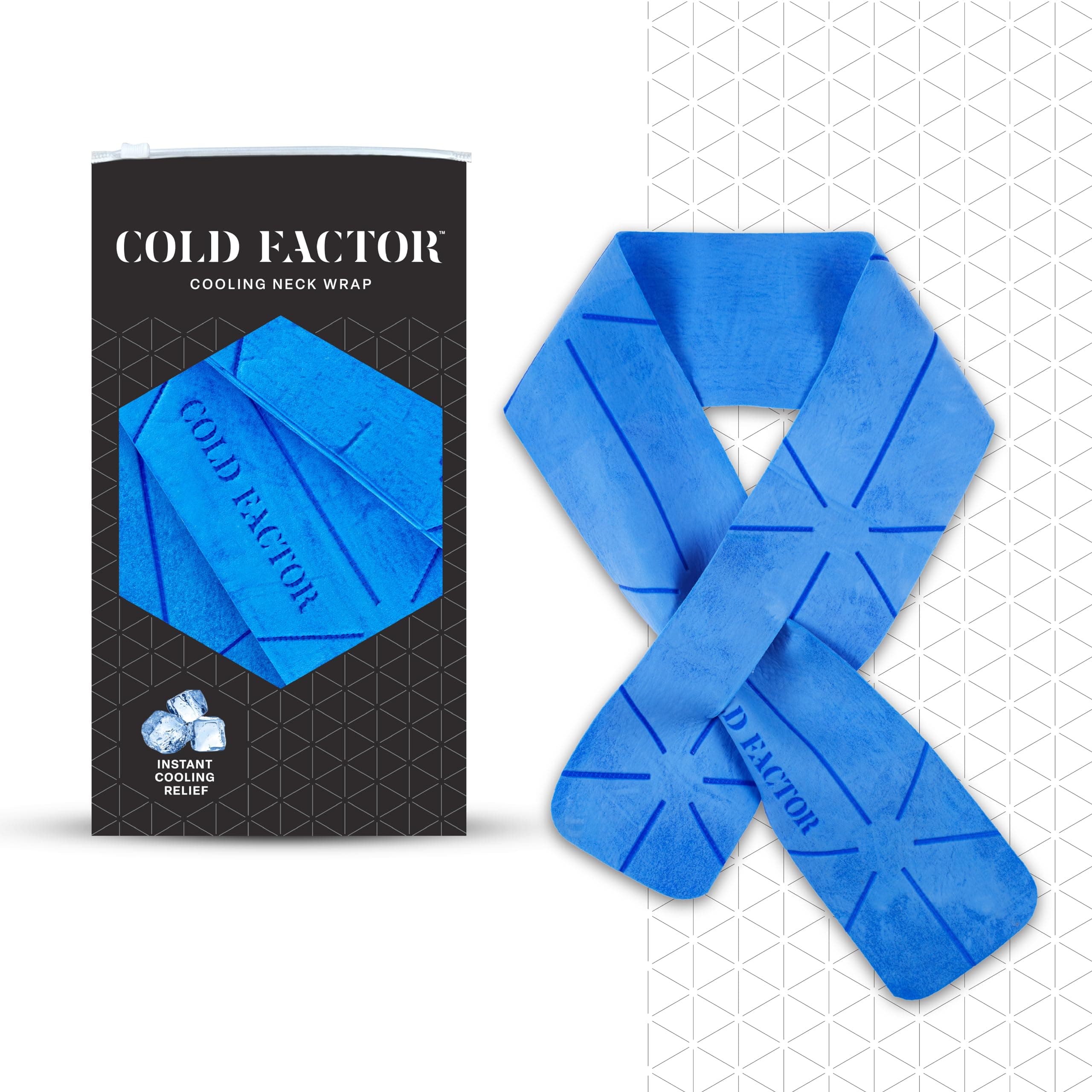 COLD FACTOR Cooling Neck Wraps - PVA Premium Cooling Towel Wraps, 3-Pack, Lasts Up to 5 Hours, Cooling Ice Towel for Neck and Face Neck Cooler, UPF 50+, Soft and Machine Washable - 29.5" x 3"
