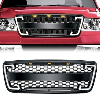 AM AMERICAN MODIFIED Front Grille Compatible with 2004-08 Ford F150, Replacement Grill w/DRL & Turn Signal, Matte Black