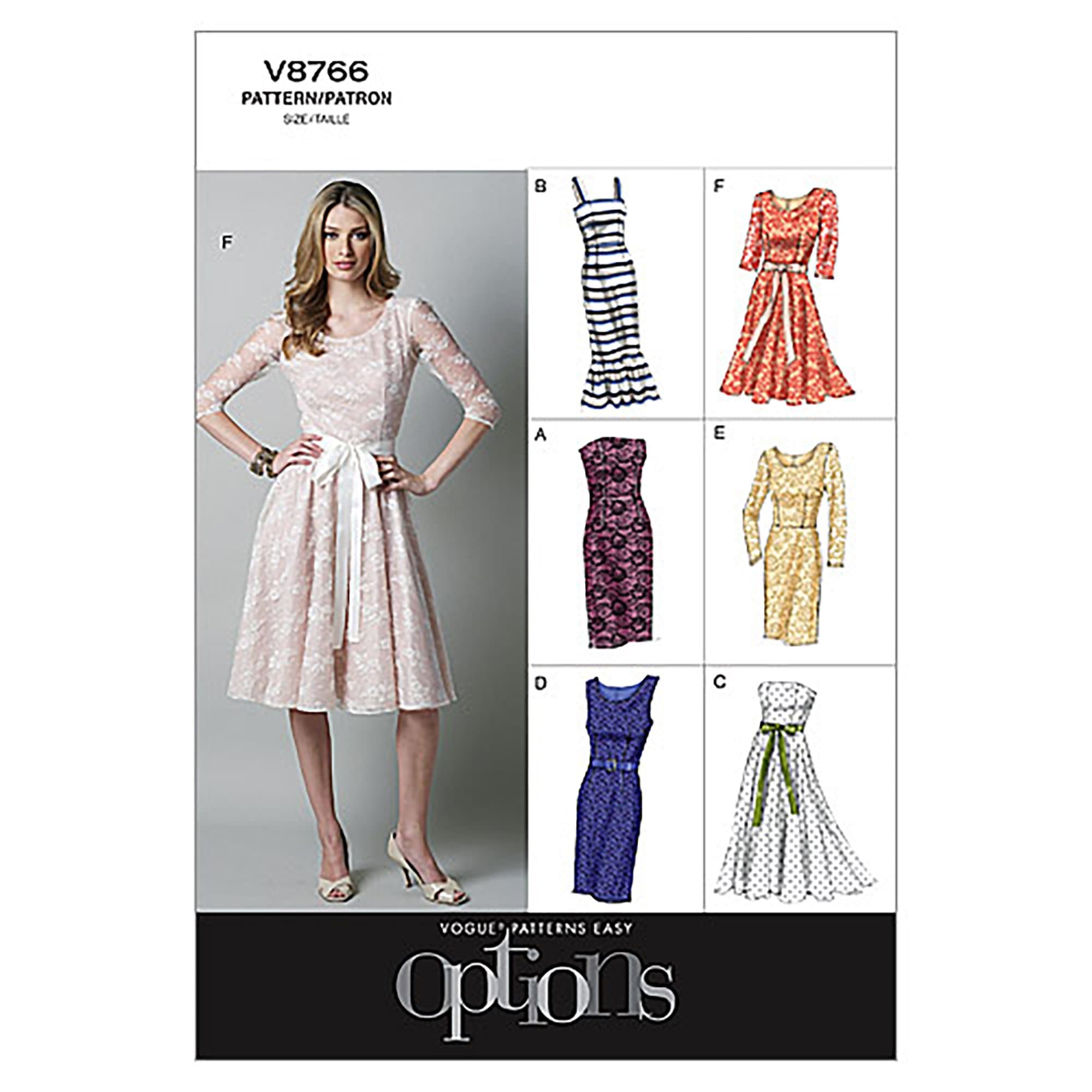 Vogue Patterns V8766 Size D5 12-14-16-18-20 Misses'/ Misses' Petite Dress