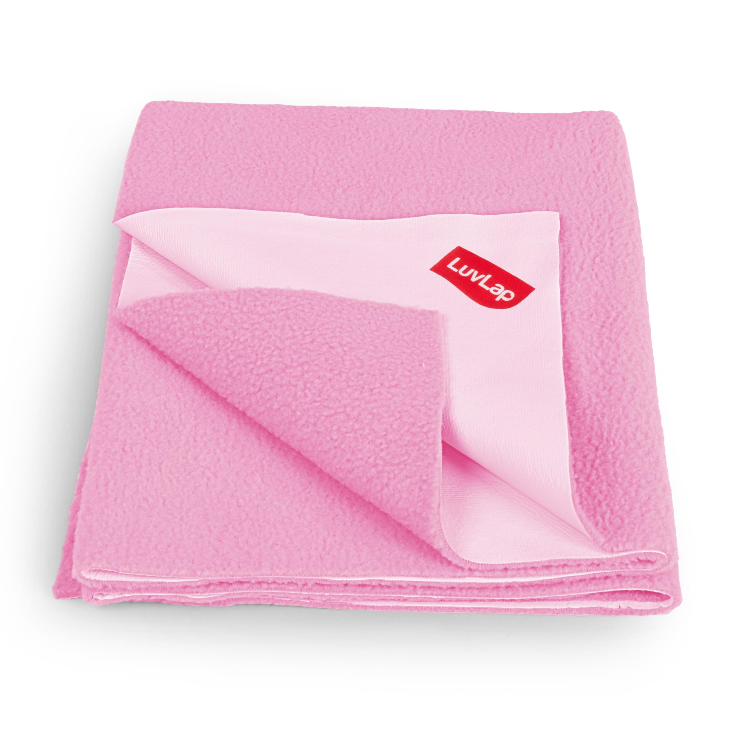 Luv Lap Instadry Extra Absorbent Dry Sheet/Bed Protector - Baby Pink, 0m+ - Large 100 x 140cm