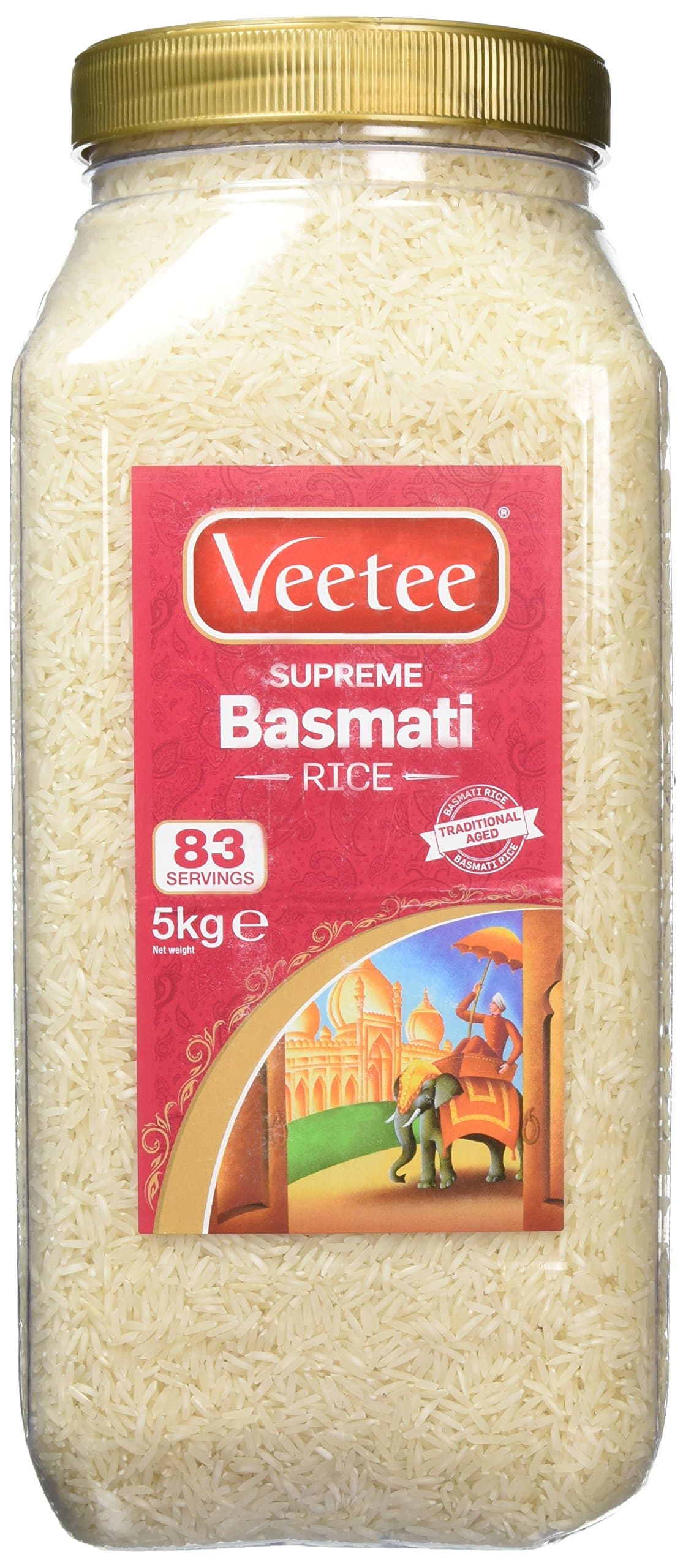 Veetee Supreme Basmati Rice 5 kg Jar