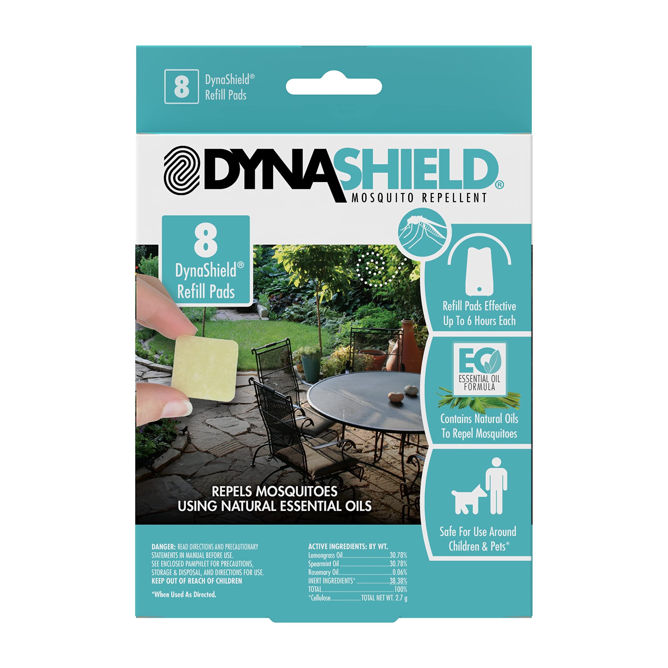 DynaTrap DynaShield Repellent Refill Pads - Official Refill Pads for DynaShield Mosquito Repellent - DS1000R8SR, 8 Pack