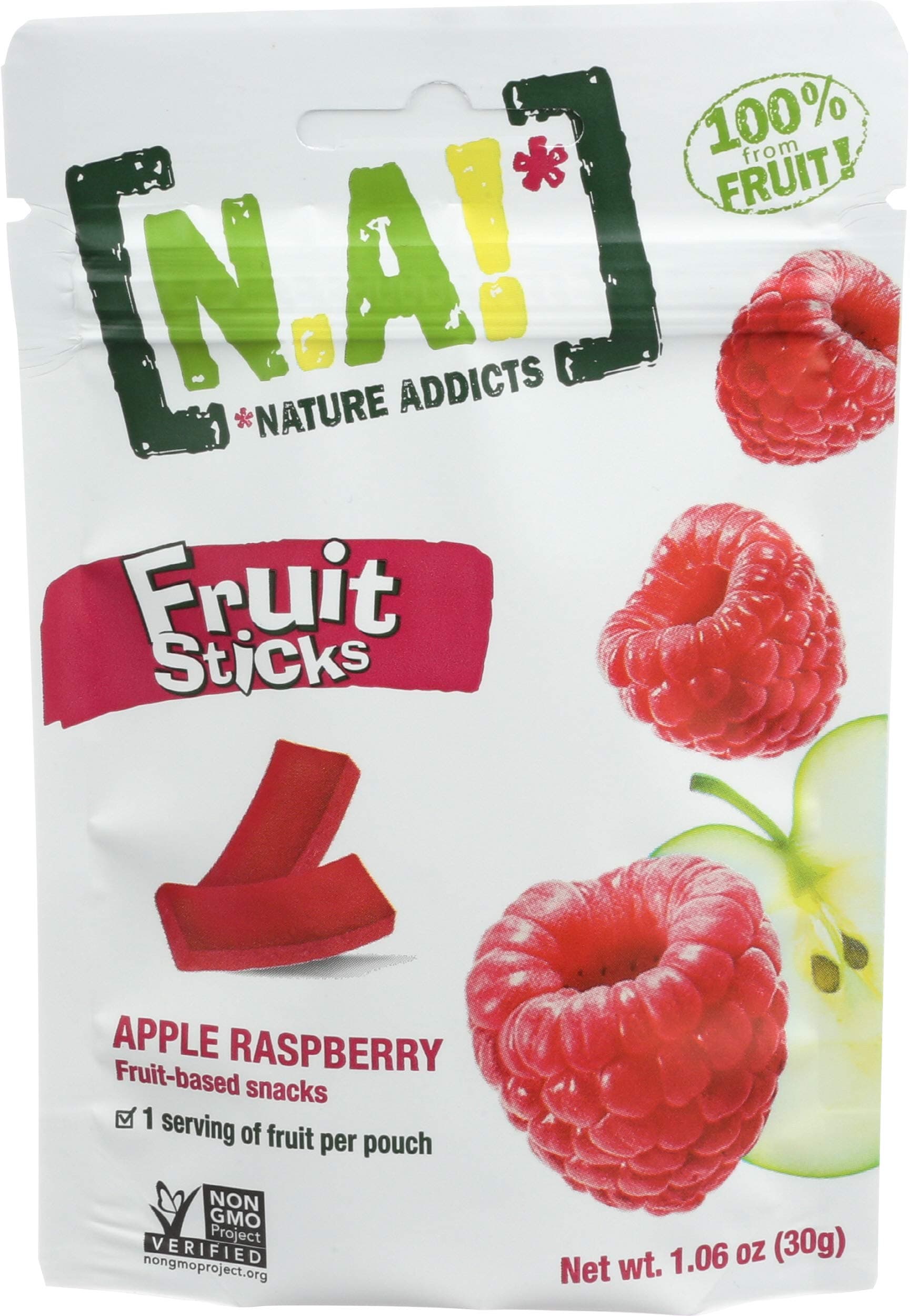 Nature Addicts Fruit Sticks - Apple Raspberry - 1.06 oz - 30 Pack