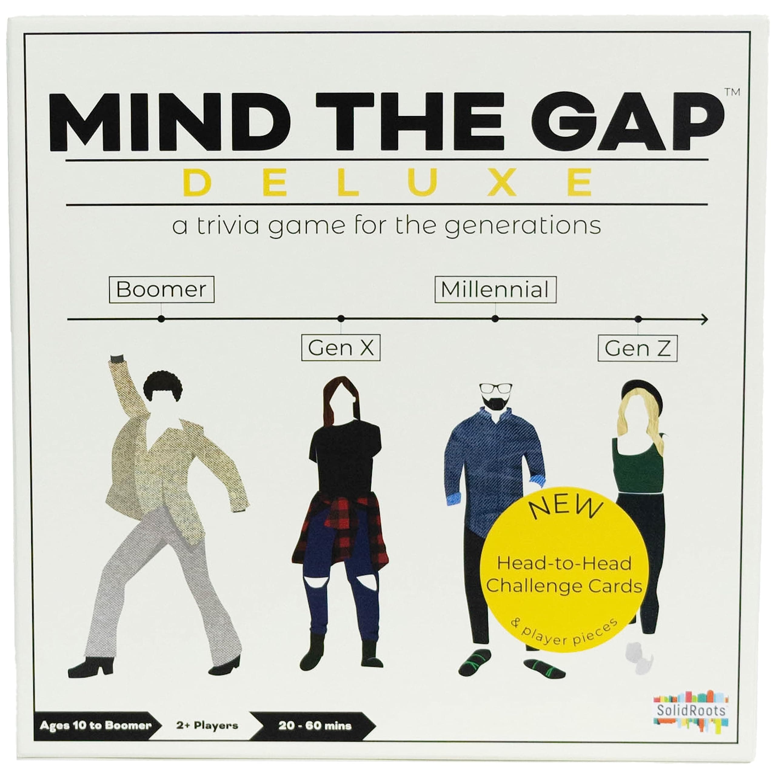 Spin Master Games, Mind The Gap Deluxe Trivia Game, A Board Game for All Generations, Play on Thanksgiving, Friendsgiving, Birthdays & Family Nights, 2-12 Players, for Ages 10 & Up