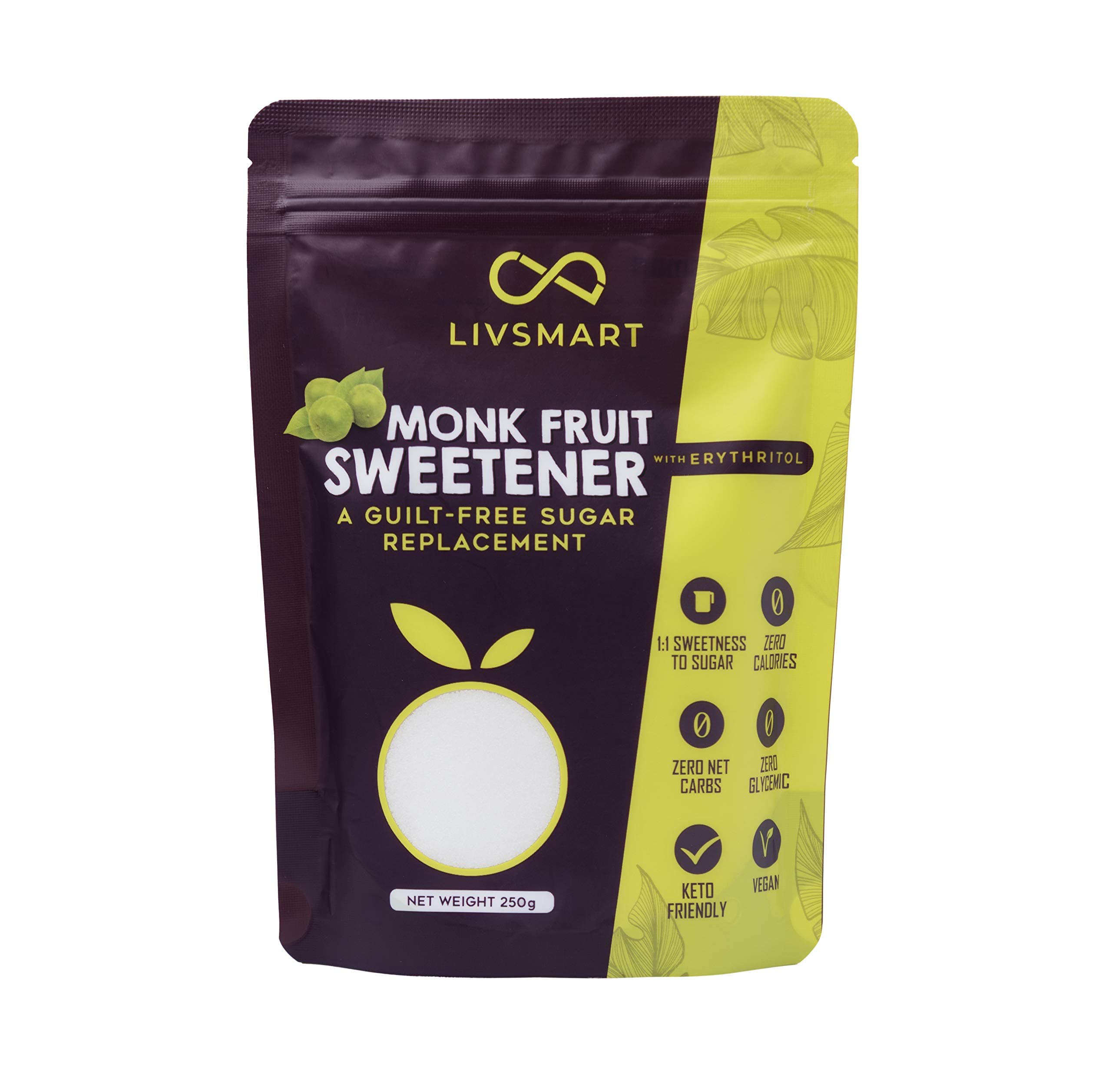 Livsmart Monk Fruit Sweetener (Keto, Zero Net Carb, Zero Calorie)