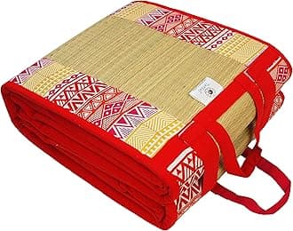 Home Tex Life Kora Grass Cushion Sleep Healthy, Easy Portable and Folding Mat