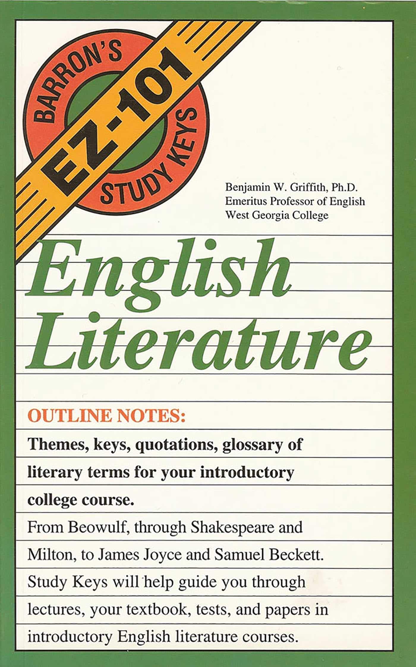 English Literature (Barron's Easy 101 Study Keys)