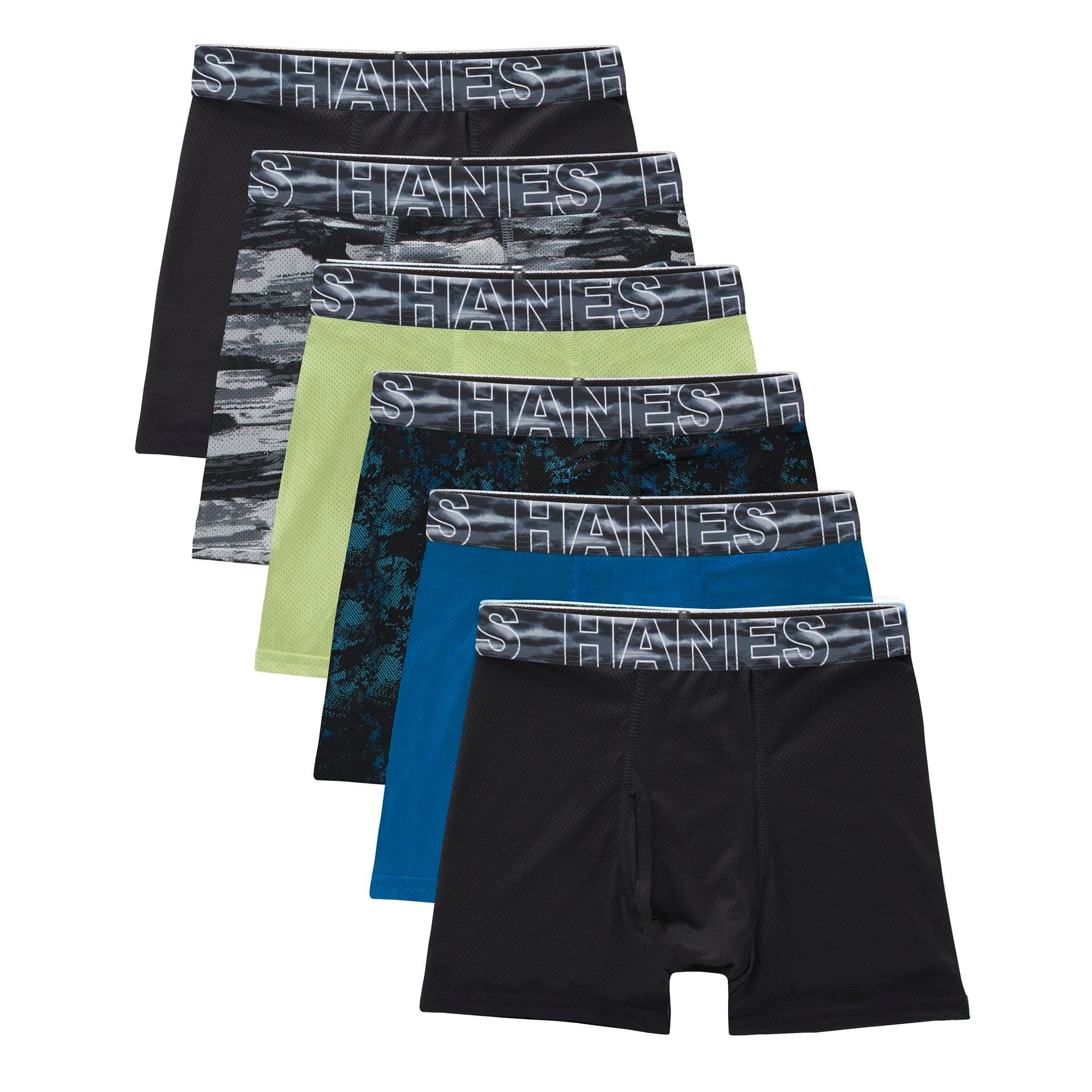 Hanes boys Performance Tween Boxer Briefs Underwear, Assorted Prints & Solids, 6-pack