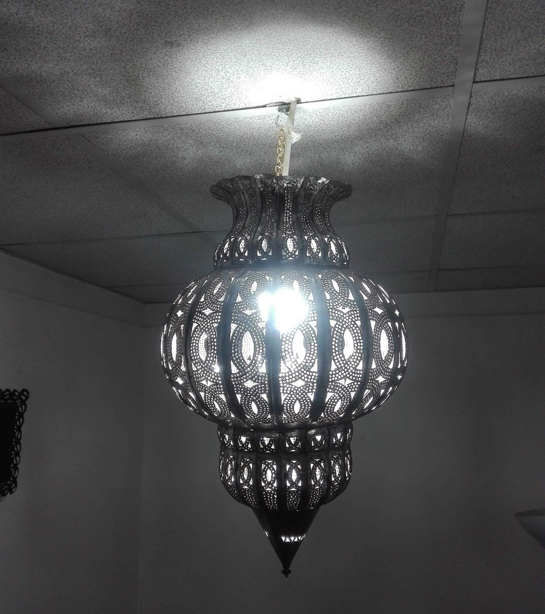 Moroccan Ceiling Suspension Light Lantern Lamp Wall Light Vintage Chic Ethnic African Arab Eastern Morocco 0956
