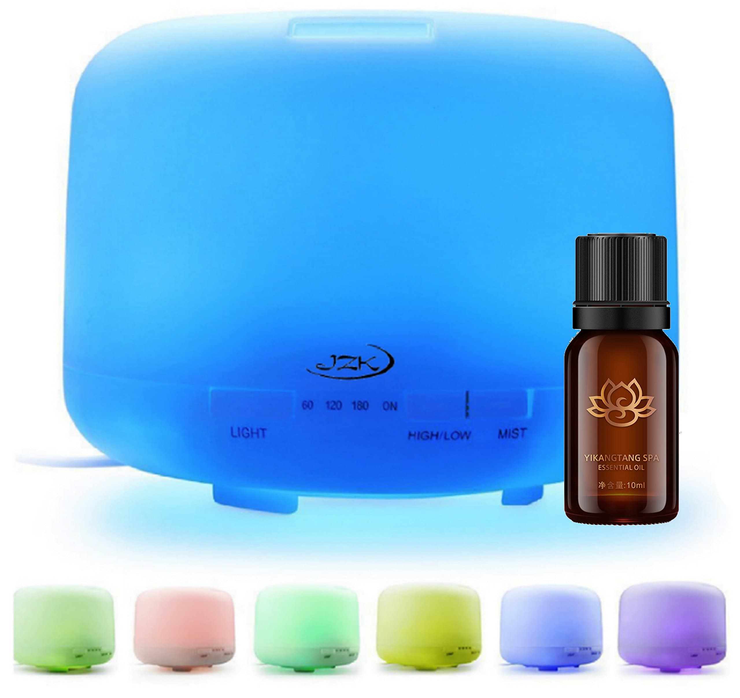 Aromatherapy Essential Oil Diffuser Ultrasonic Cool Mist Humidifier 500 ml with Timer Settings, 7 LED Color Changing Light Options, Oil, Auto Shut-off for Office Home Bedroom Baby Room Study Yoga Spa