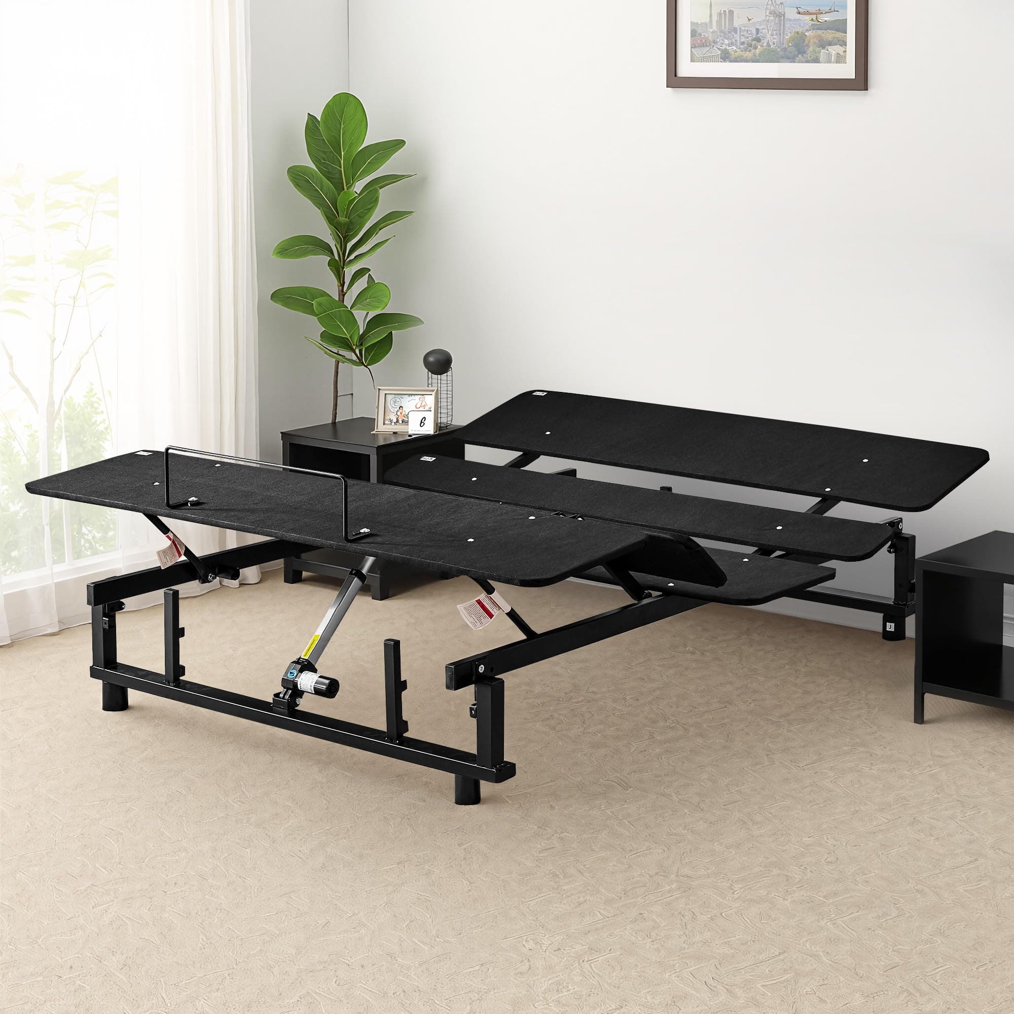 Adjustable Bed Frame Queen Size, Zero Gravity Adjustable Bed Base with Wireless Remote, Head and Foot Incline, Whisper Quiet Durable Motor, Bed Frame for Adjustable Base Easy Installation