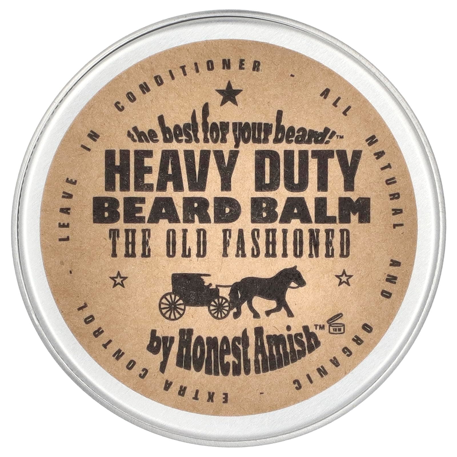 Heavy Duty Beard Balm - 2 Ounce - Beard Unscented Conditioner, All,60 Fluid Ounces, 1 Count