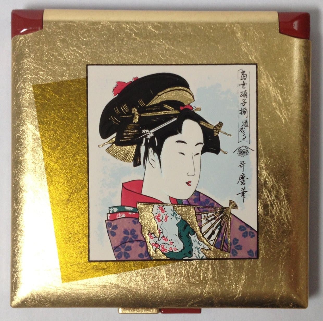 Japanese Gold Leaf Compact Mirror [Ukiyoe Type]