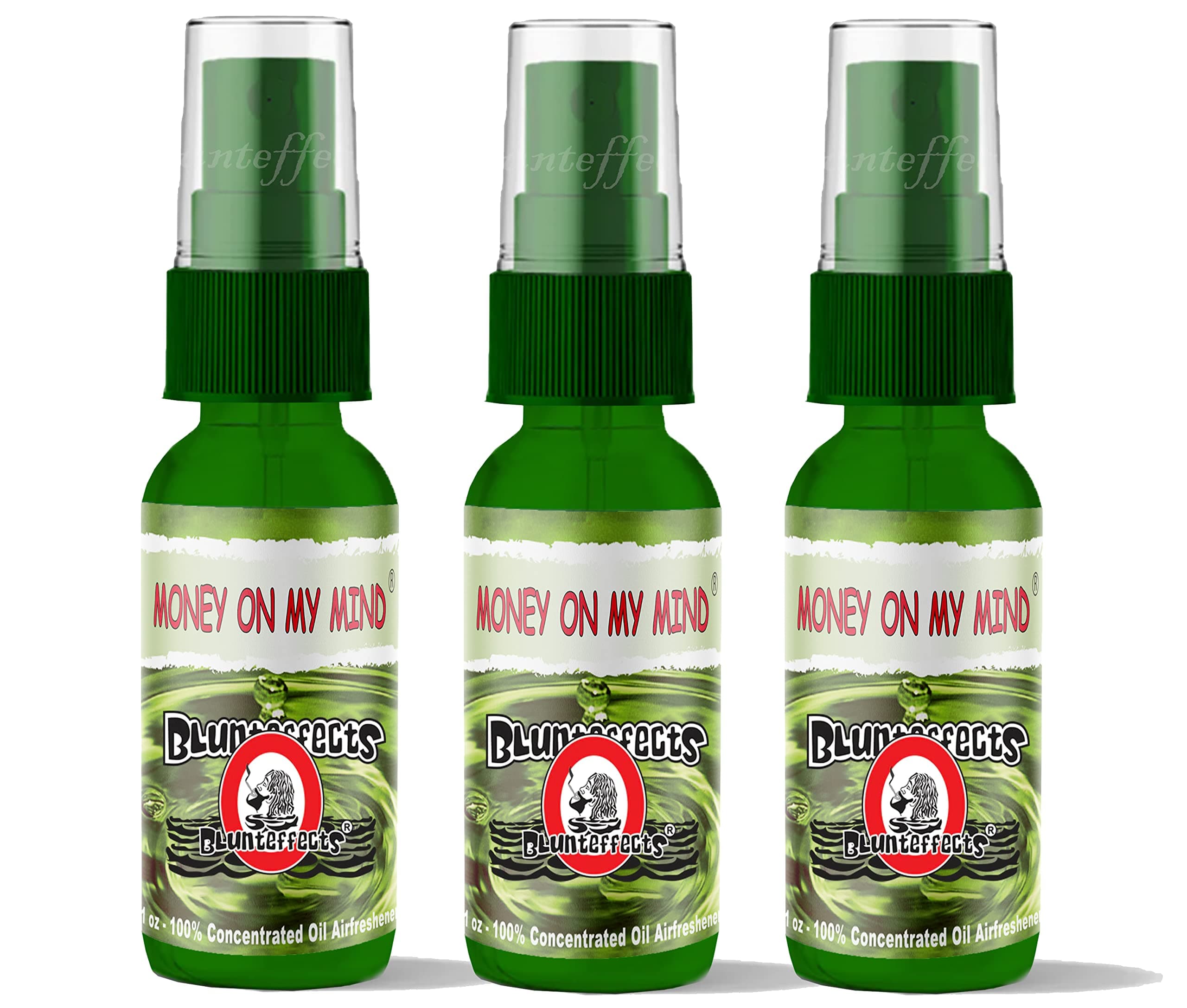 Blunt Effects 100% concentrated Air Freshener Car/Home Oder Neutralizing Spray (3 Pack) [Choose The Scent] (Money On My Mind)