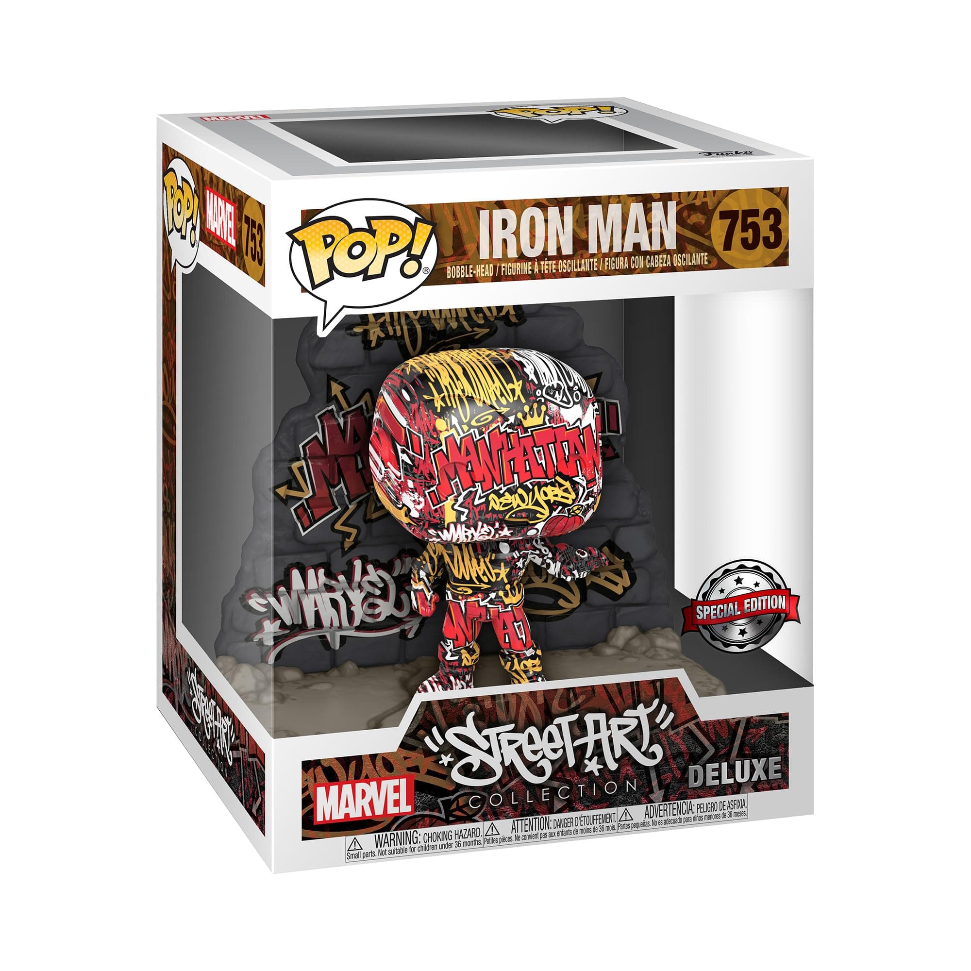 Pop! Deluxe: Marvel-Iron Man - (GraffitiDECO), Marvel Comics - Collectable Vinyl Figure - Gift Idea - Official Merchandise - Toys for Kids & Adults - Comic Books Fans