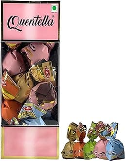 - Quentella Mix Flavour Chocolate Box (Oreange, Hazelnut, Coconut, Caremal,Strawberry,Milk Flavour) / 20 Pcs in Box,240 Gram