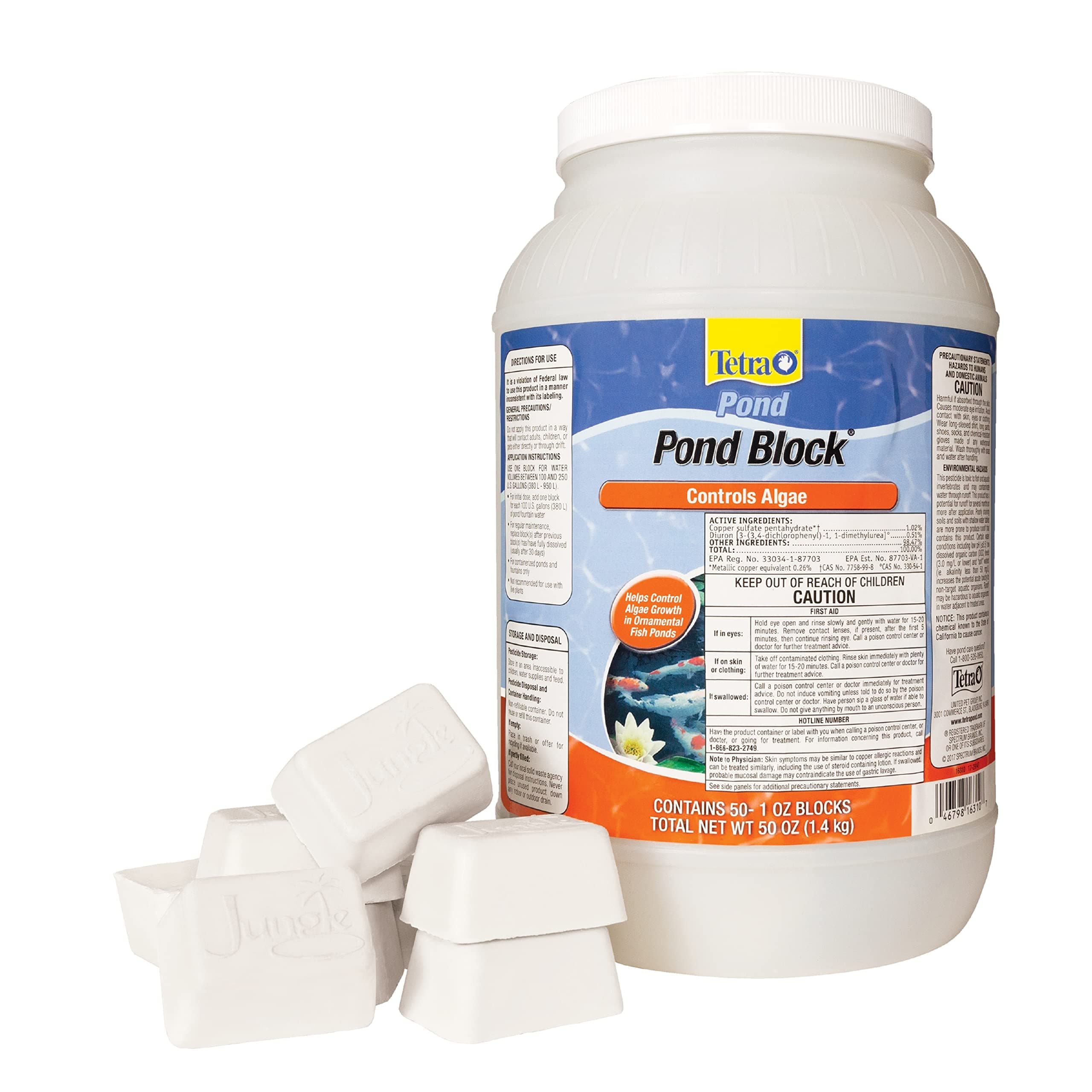 Jungle PB060-50 Pond Block Algae Control Bulk Jar, 50-Pack