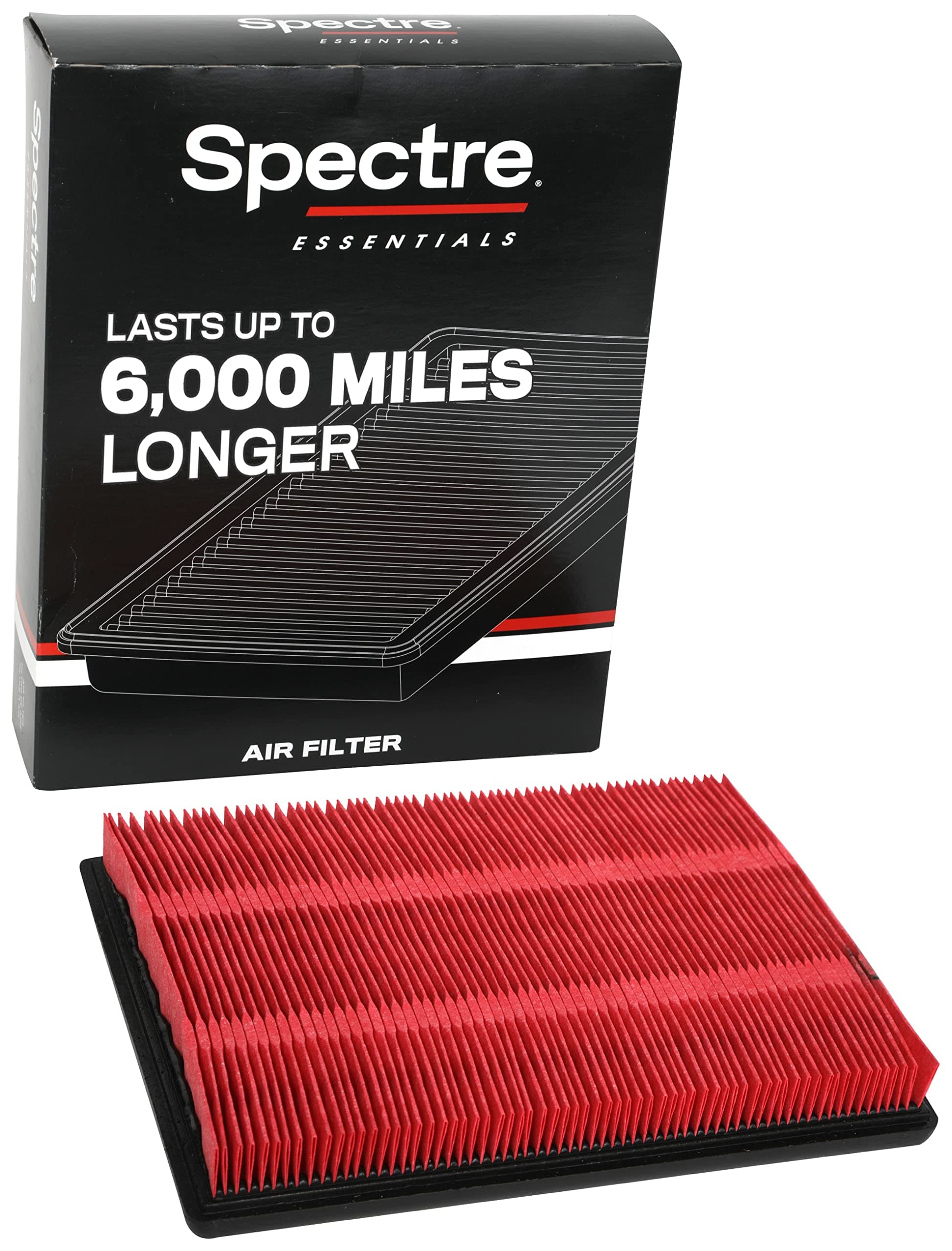 Spectre Essentials Engine Air Filter: Premium Car Air Filter, Lasts Up To 6,000 Miles Longer: Fits Select 2005-2010 DODGE/CHRYSLER (Challenger, Charger, Magnum, 300, 300C), SPA-2295