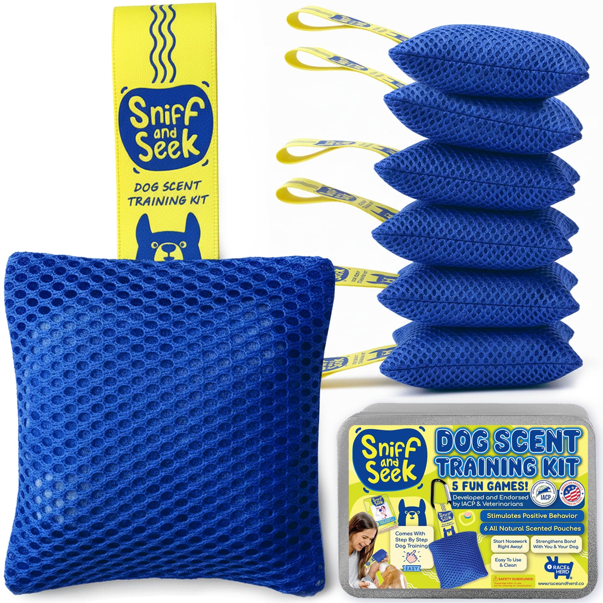 Race&Herd Original Dog Scent Training Kit, Scent Work Training Kit for Dogs - Nosework for Dog Mental Stimulation Agility Training Equipment for Dogs, Brain Games Smell Training Kit for Loss of Smell