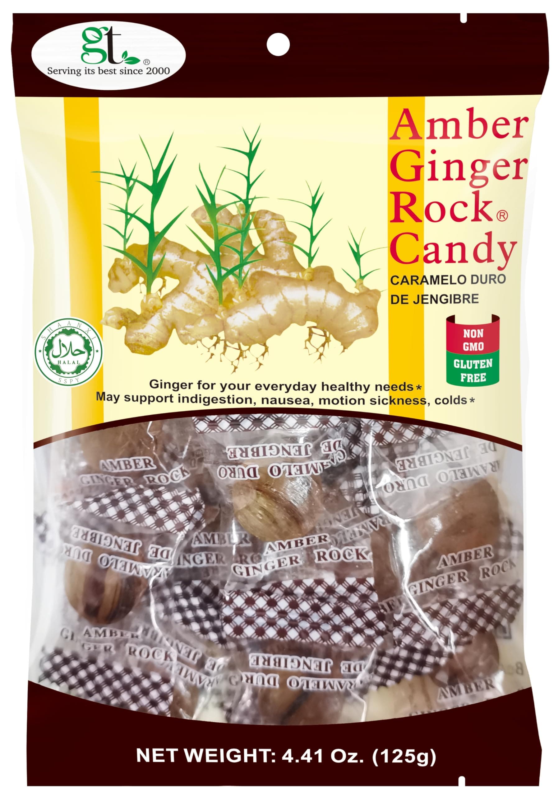 Amber Rock Ginger Candy 4.4oz…