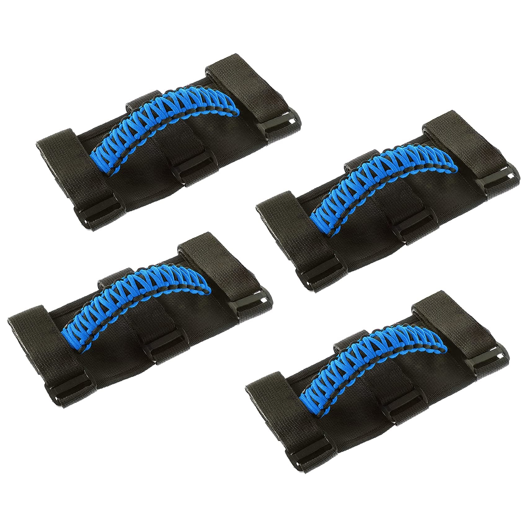 4 x Roll Bar Grab Handles Grip Handle for Jeep Wrangler CJ YJ TJ JK JL & Gladiator JT 1955-2023, Interior Accessories, Blue
