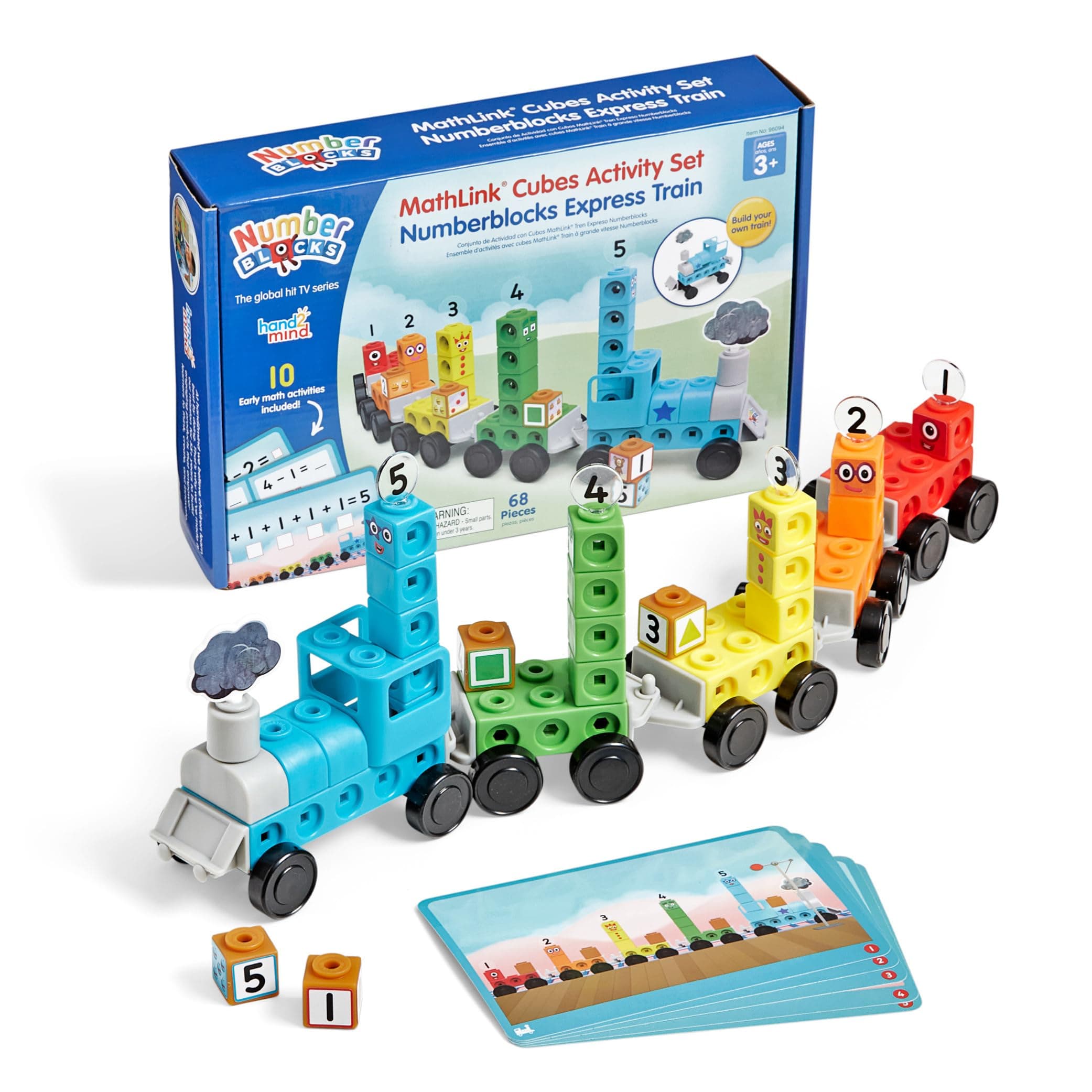 Numberblocks Express Train MathLink Cubes Activity Set, Preschool Learning Activities, Train Toy, Counting Blocks, Number Toys, Kids Educational Toys, Math Manipulatives for Preschoolers