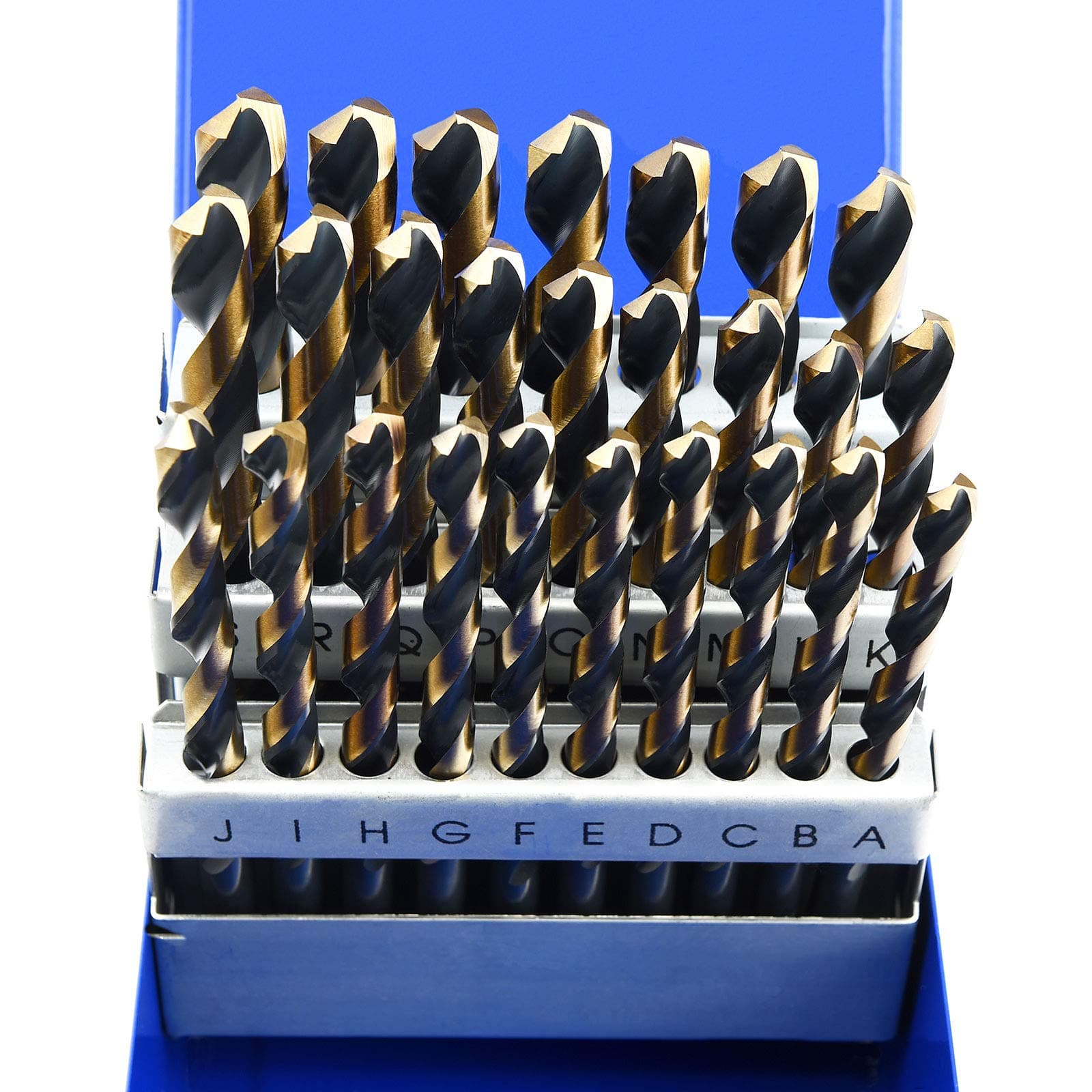 MaxTool26 Pieces Drill Set 26PCs/26-Piece Twist Drill Bit Set High Speed Steel M2 Fully Ground Letter A to Z; JBS02H10R26