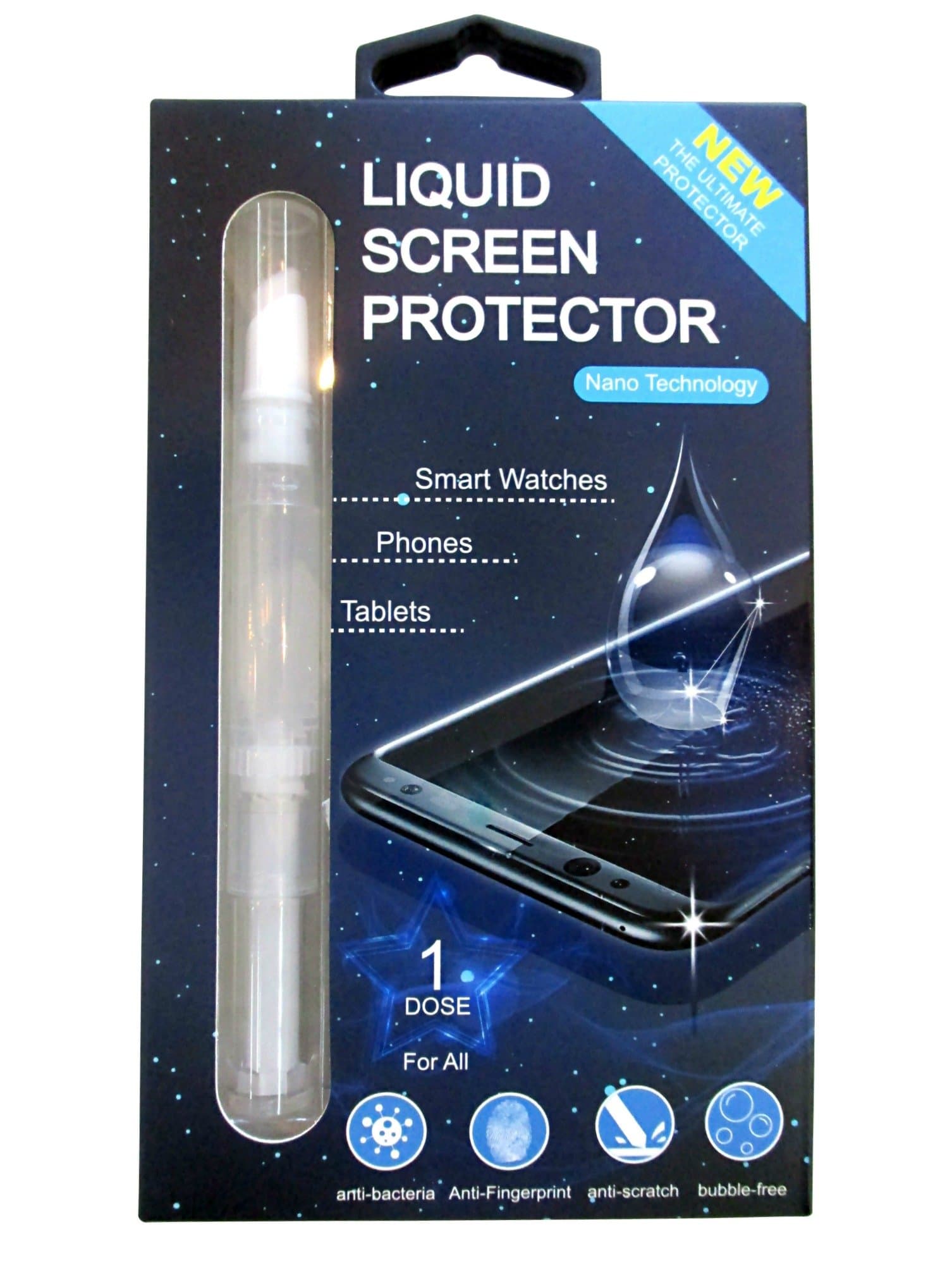 Liquid Glass Screen Protector: New Nano-Tech 9H Invisible Diamond Protection- 10+ Devices Up To 2 Years - Replacement for All Glass / Film Protectors