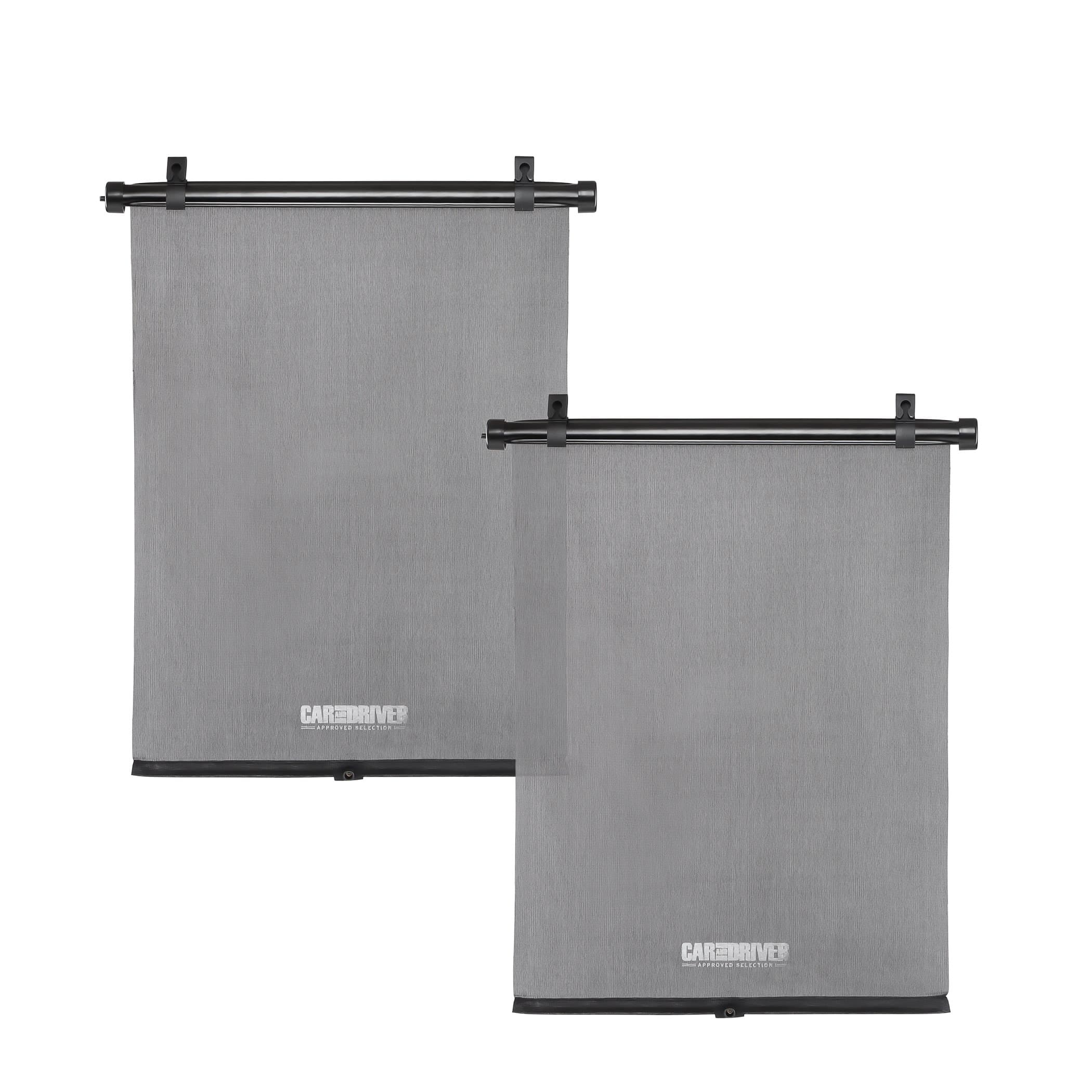 Car and Driver Retractable Sun Shades for Window 2-Pack