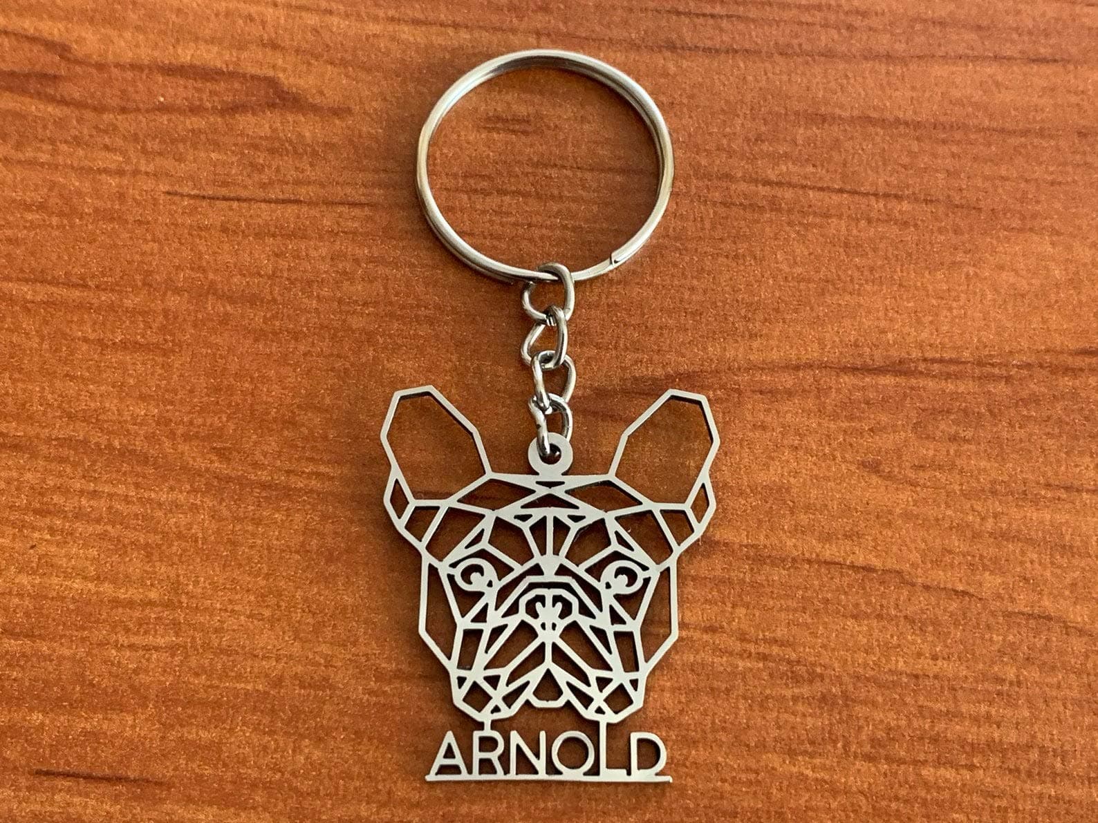 Personalised Dog Keychain, Custom Design, Customized Pet Keyring, Any Breed, Any Name, Stainless Steel Dog Silhouette, Gift for Him, Memorial gift, Fathers Day, Dog Mom Keychain, Gift for Dog Lover