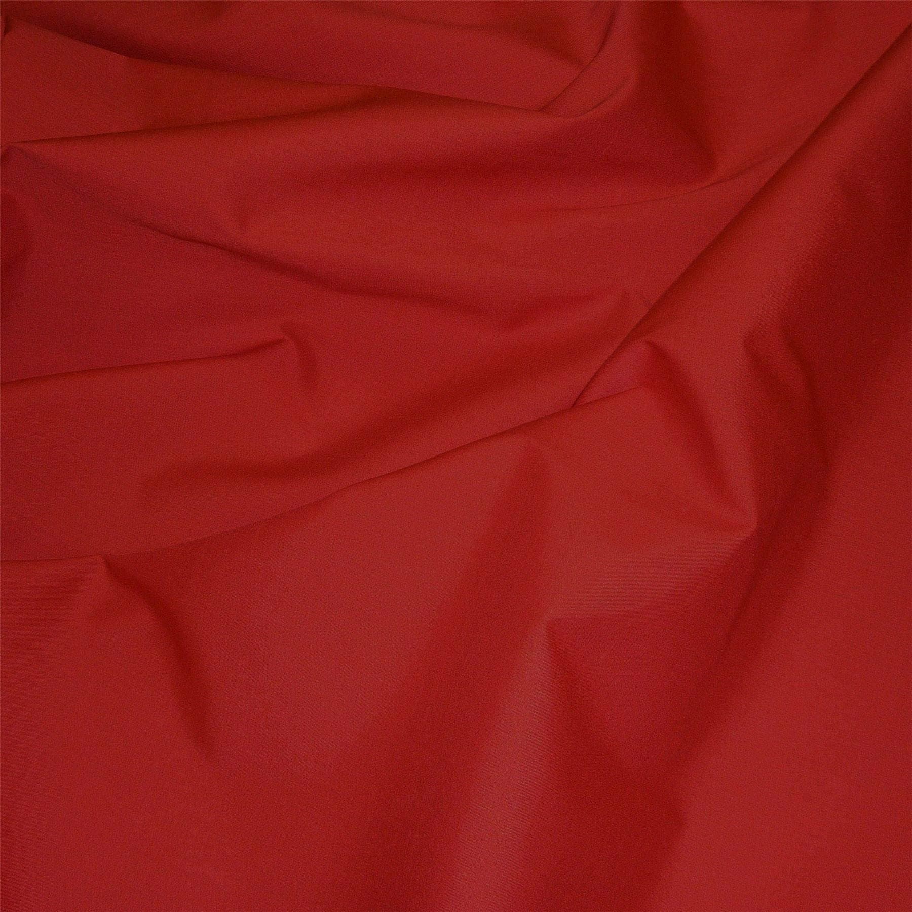 Plain Dyed Poplin Quality Red Polycotton Fabric (Per Metre)