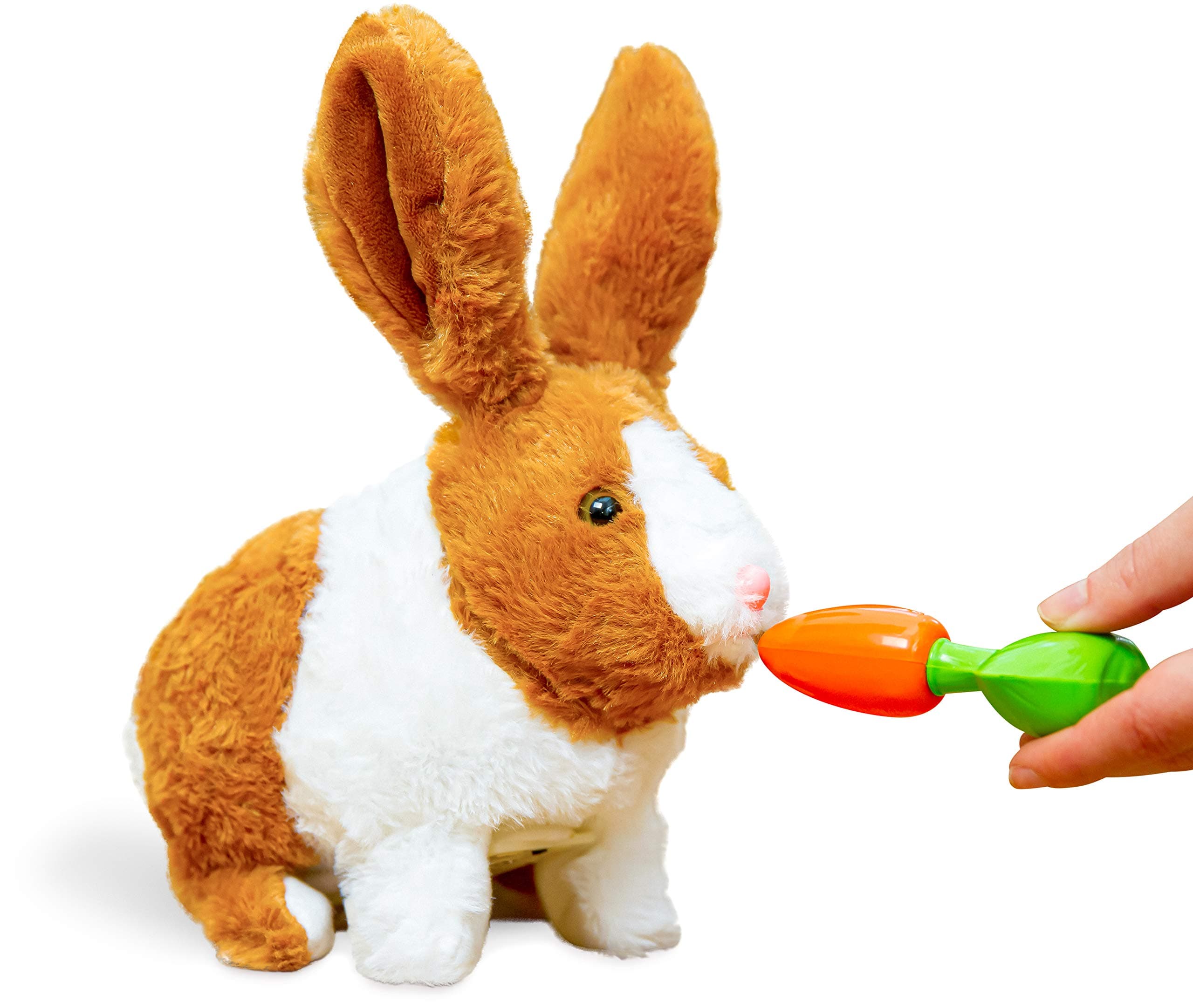 Think Gizmos Interactive Rabbit - Electronic Pet Toy Rabbit With Sounds & Movement - Pretend Play Animal Toy for Boys & Girls Aged 3+