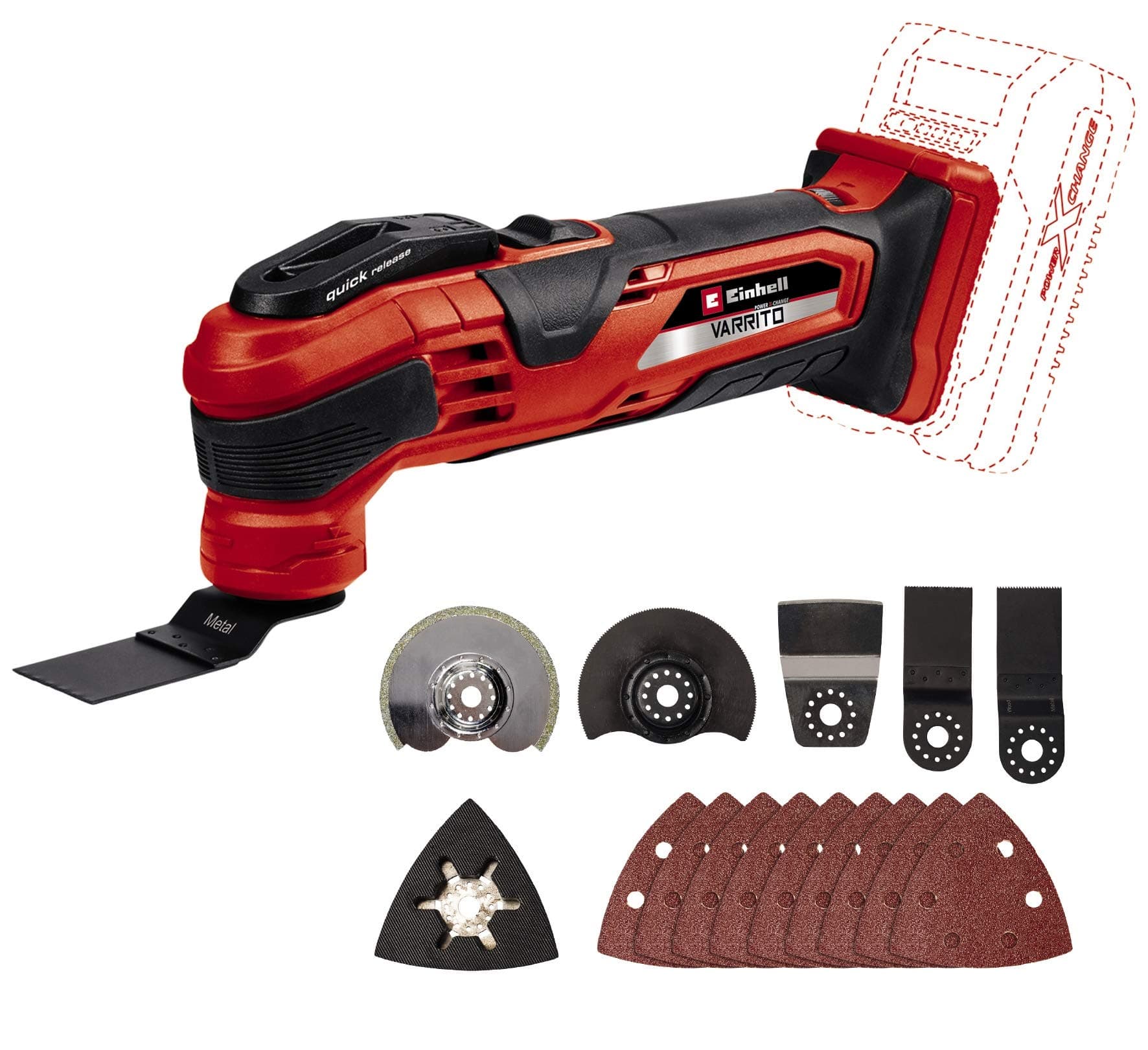 4465160 Varrito Power X-Change Cordless Multi Tool - Supplied Without Battery & Charger, 16.7 cm*26.8 cm*7.5 cm