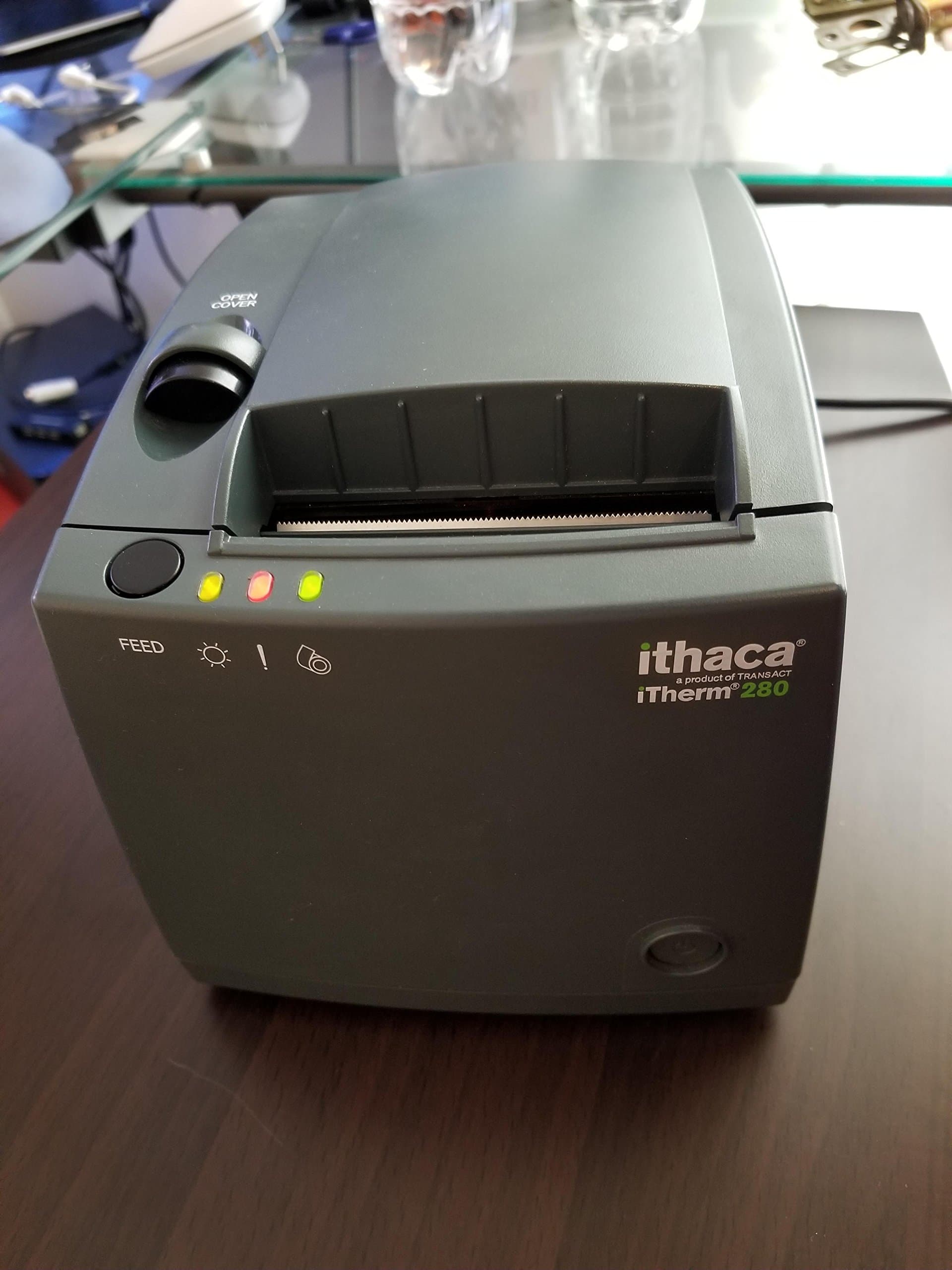 Therm 280 Thermal Receipt Printer 203 dpi 8 ips 25-Pin Parallel Interface Dark gray