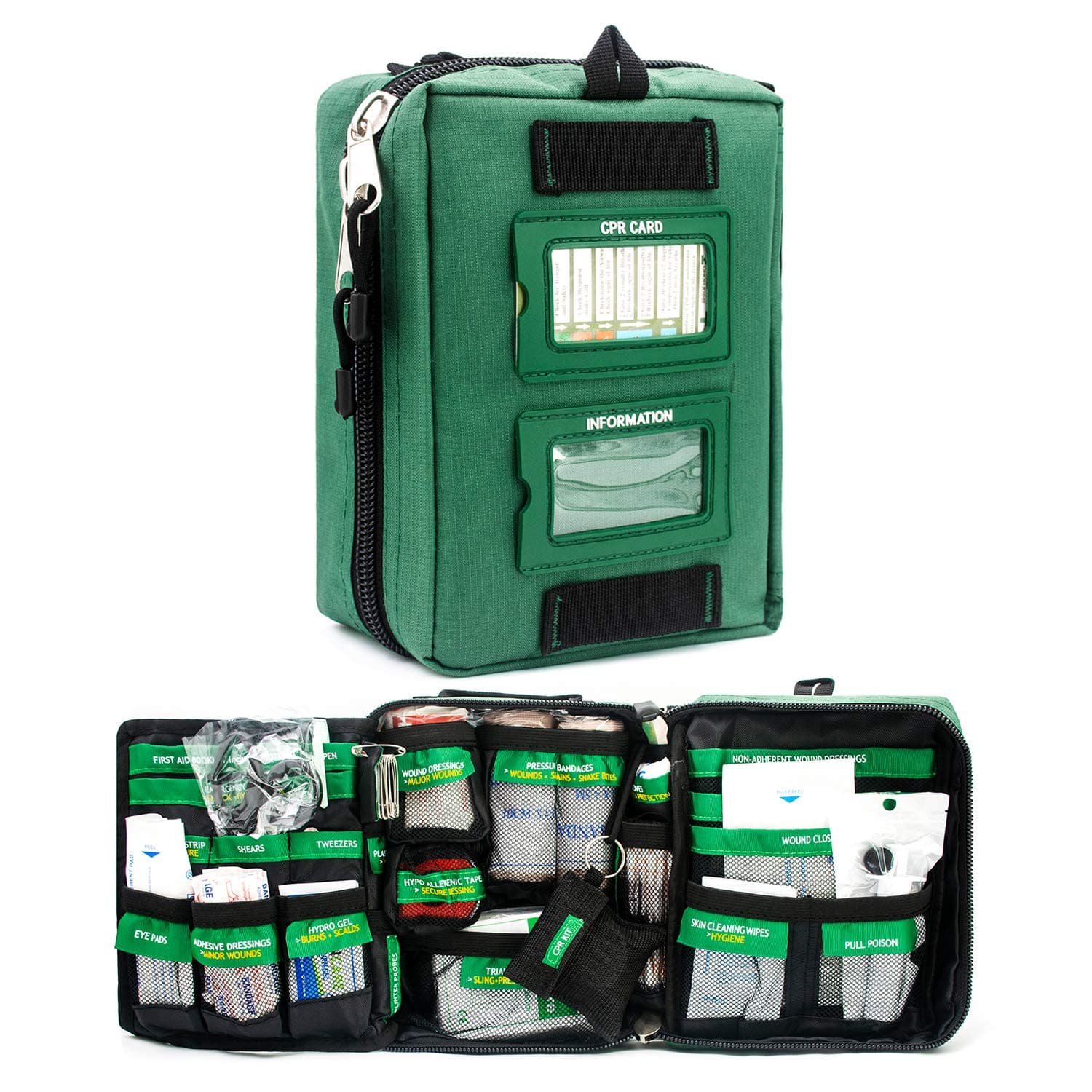 Handy First Aid Kit Bag 165-Piece Premium Compact 3 Layers Medical Bag Emergency Kit for Camping,Hiking,Workplace,Car,Caravan,Travel,Home,Office