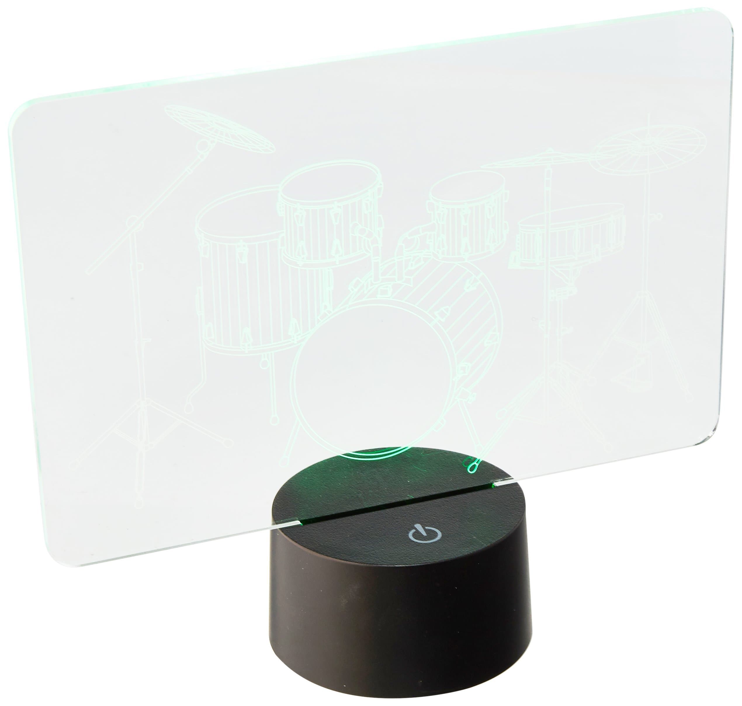 3D LED Night Light - Drum Set Light - 3D LED Lamp - 7 Changing Colors Touch USB - Home Office Desk Lamp - 3D LED Music Light - Desk Light - Wedding Christmas Party Decoration Centerpieces