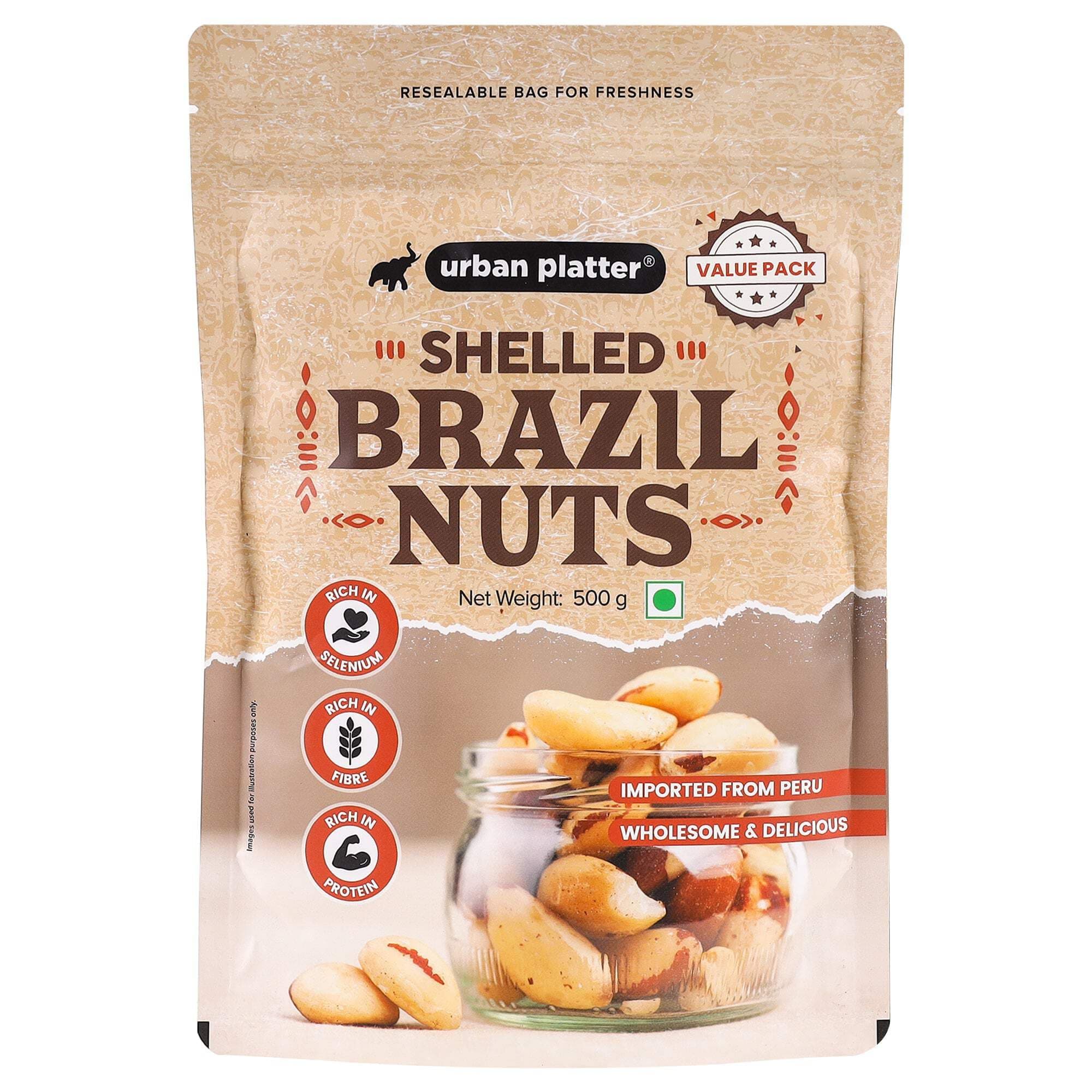 Urban Platter Brazil Nuts/Nuts, 500g