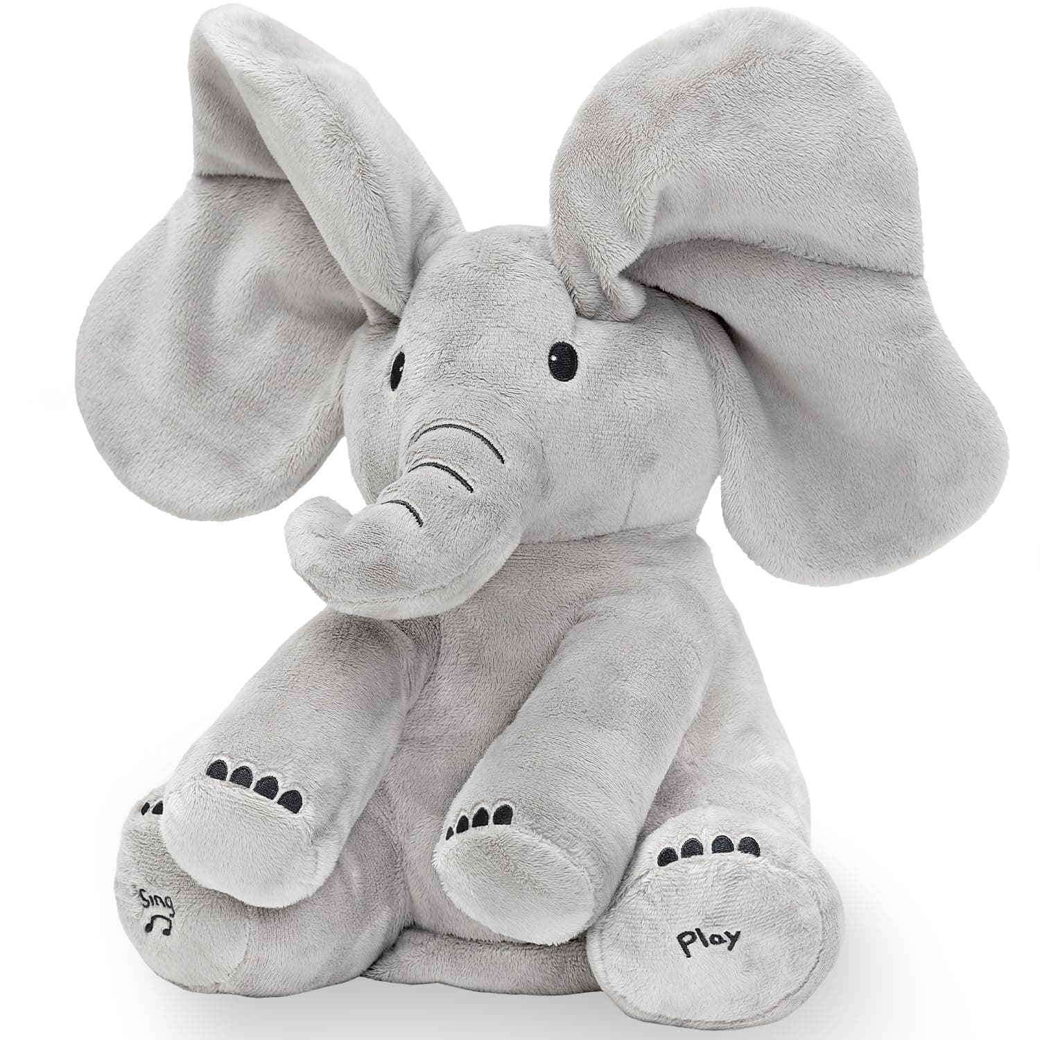 Tippi Peek a Boo Elephant Toy - Interactive Singing Elephant Teddy With Flapping Ears - For Newborn Baby Boys or Girls - Soft Peekaboo Toy For Babies 0-12 Months +