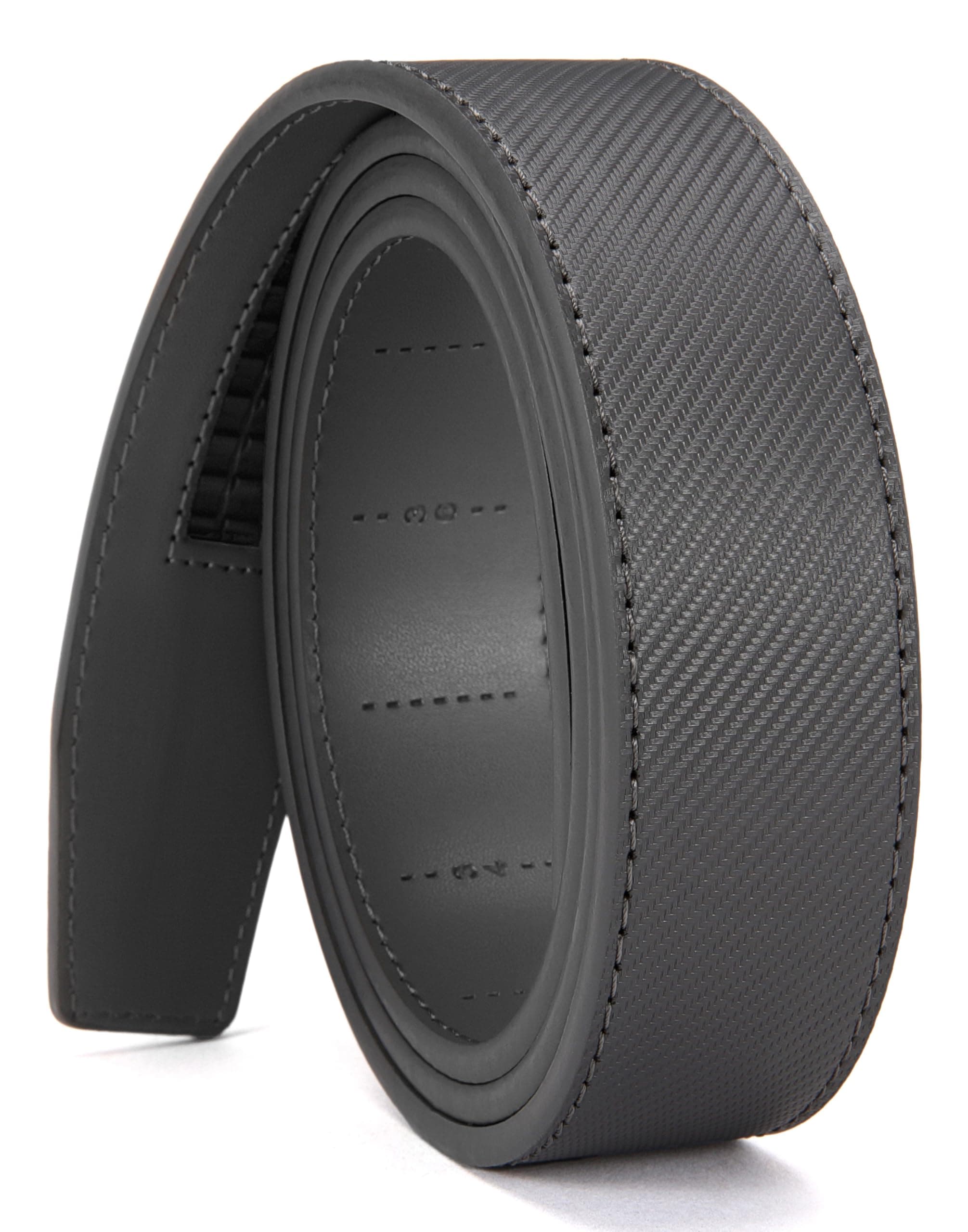 Ratchet Belt Replacement Strap 1 3/8”, Leather Belt Strap for 40MM Slide Click Buckle