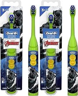 Oral-B Kid's Battery Toothbrush | Marvel's Avengers | Soft Bristles | For Ages 3+ | Pack of 2