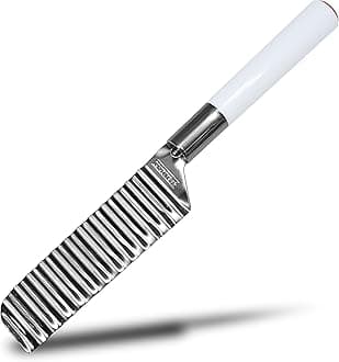 Seki Japan Cheese Knife, Crinkle Cut Knife, Ideal for Soft Foods Like Cheese, Boiled Eggs, and Fruits, 3.9 inches Stainless Steel