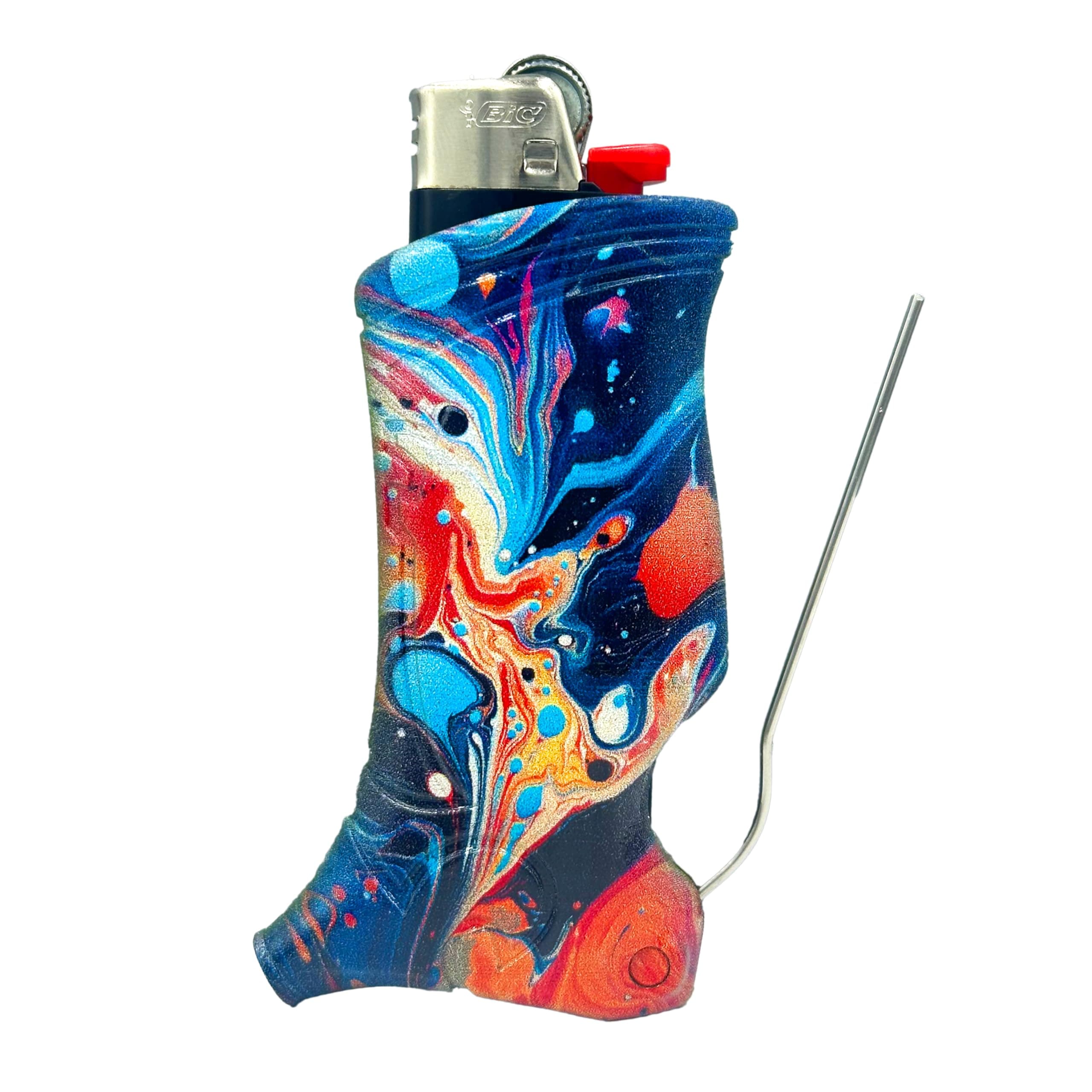Toker Poker - Bic Lighter Case Multi Tool, Cosmic Creation Design, All Inclusive Tool for Camping and Other