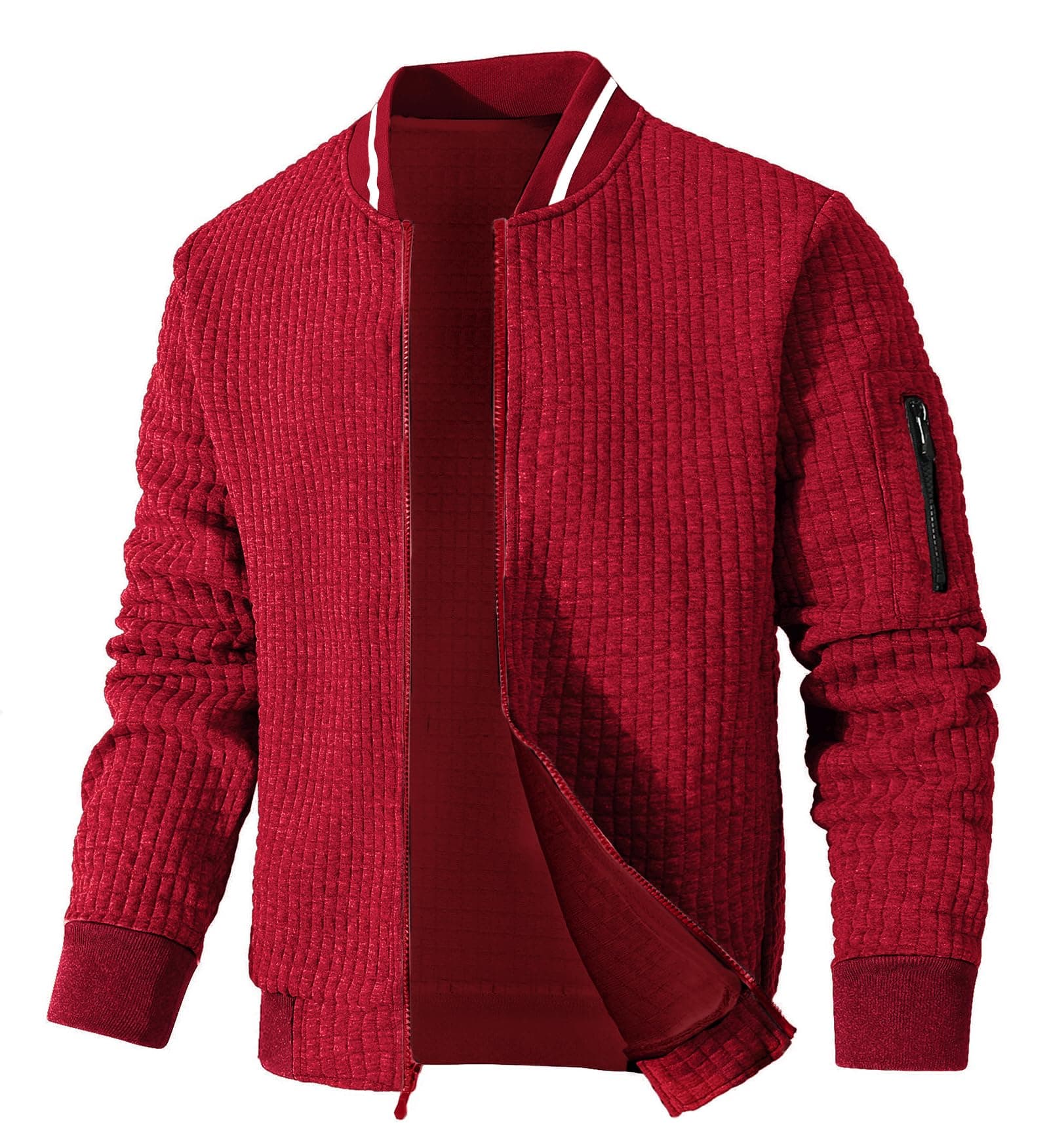 SAVKOOV Mens Lightweight Jacket Casual Bomber Jacket Varsity Coat