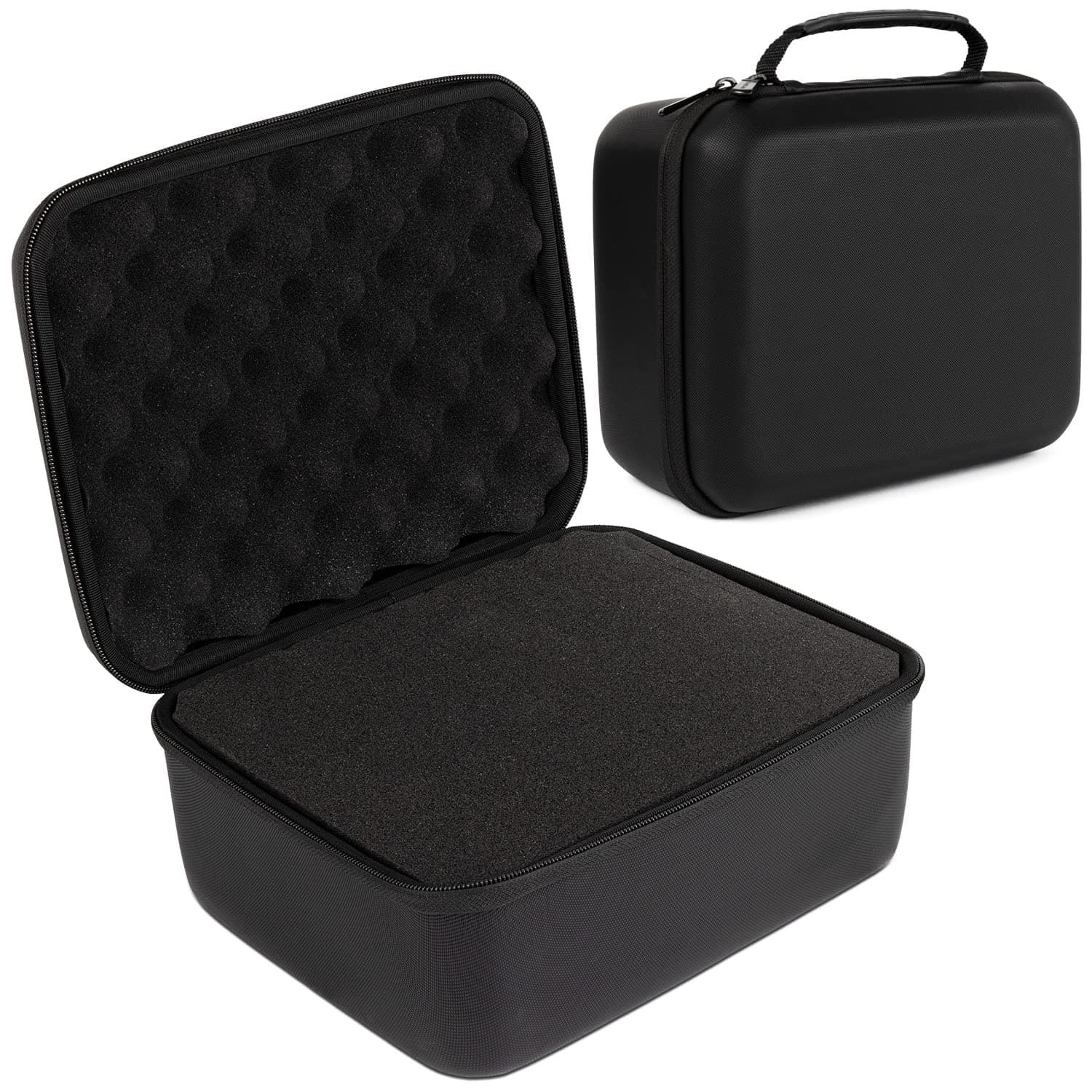 Hard Case With Customizable Protective Foam - Interior: 9.5" x 7.5" x 4.75" - Lightweight Hard Shell Camera Case with Zipper for GoPro, Camera, Electronics, Cosmetic, Makeup & More - EVA Protection