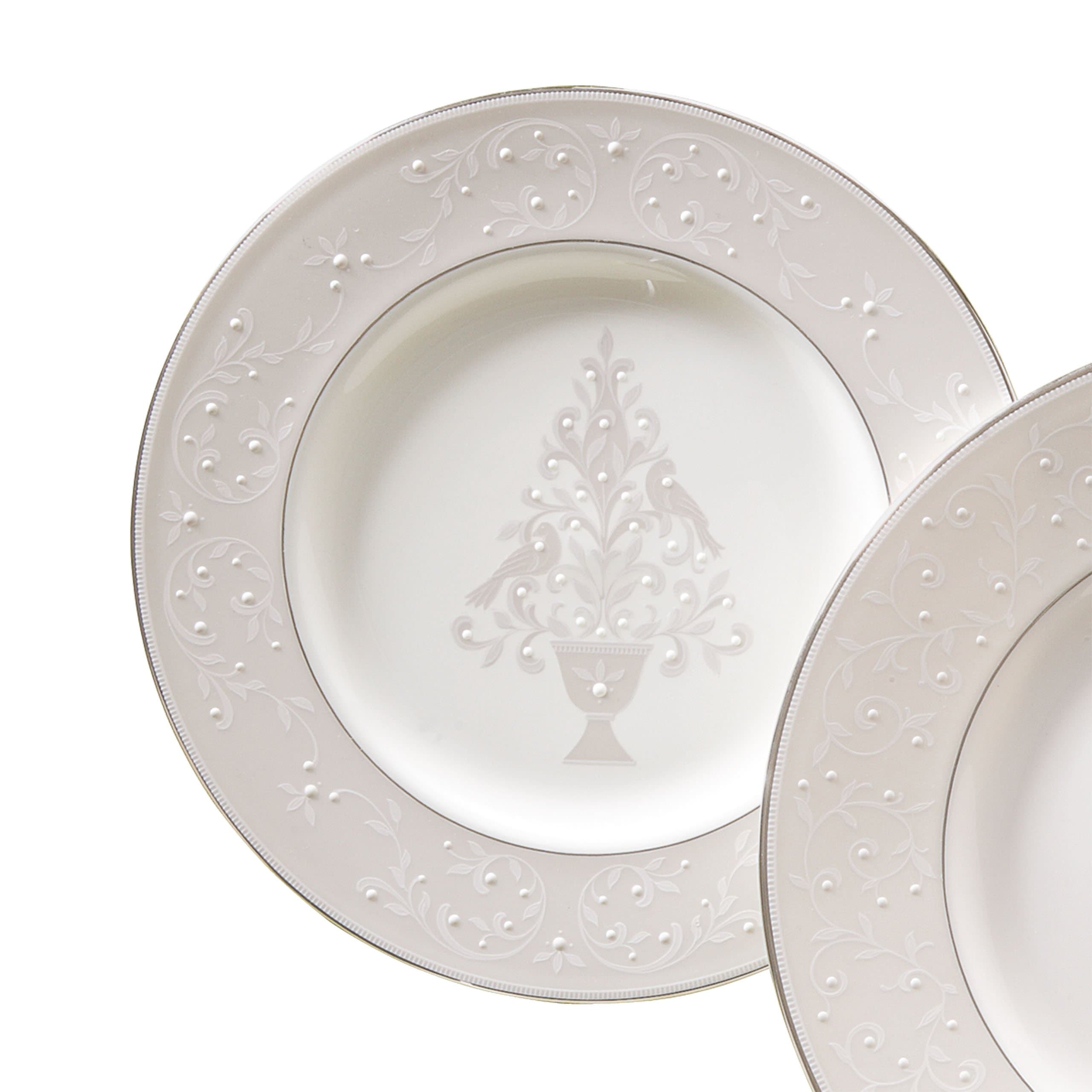 Lenox Opal Innocence Tree Accent Plate,White,Accent Plate, Tree