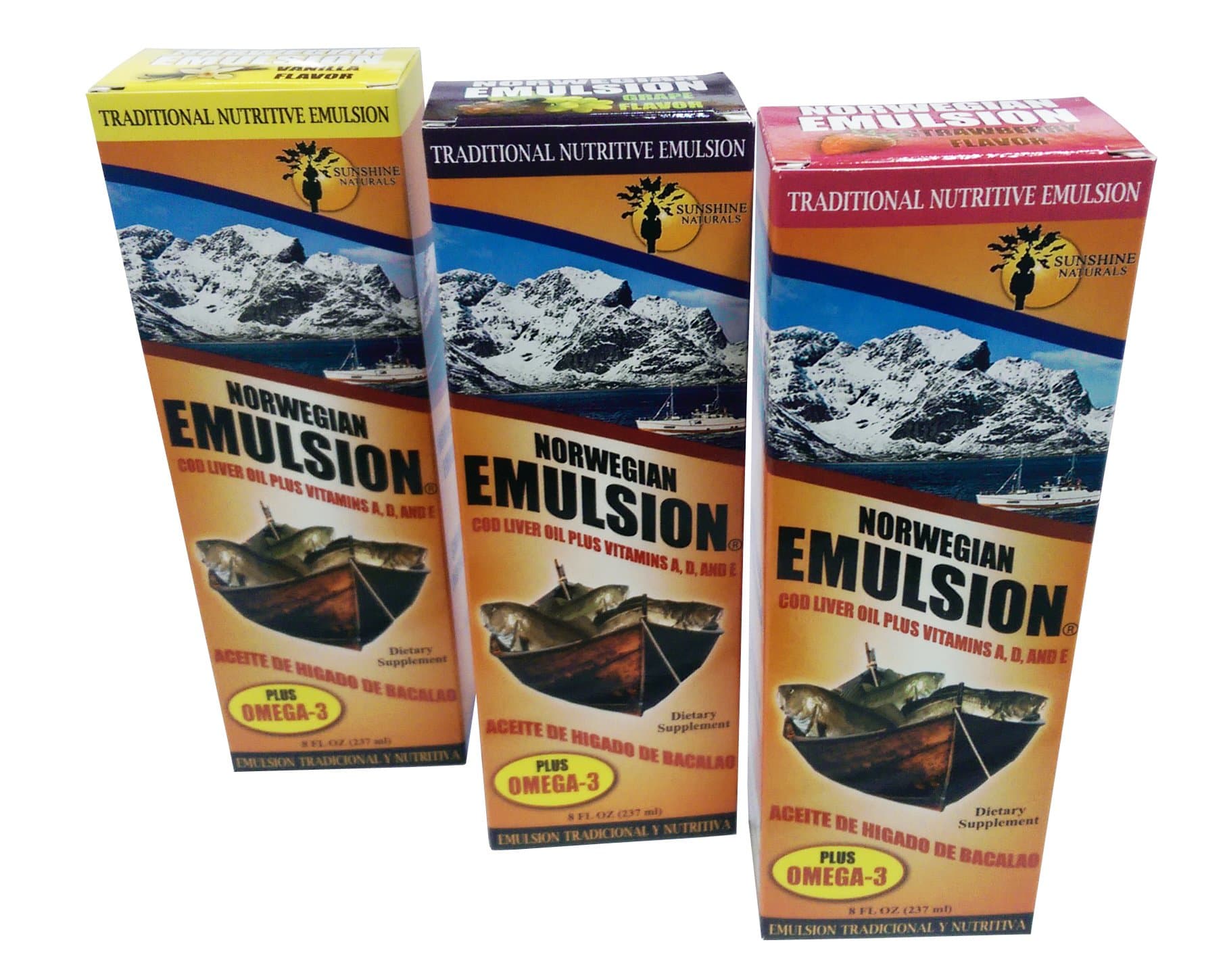 Norwegian Emulsion COD Liver Oil Plus Omega 3 Vanilla (Compare to Scotts Emulsion) (Vanilla)