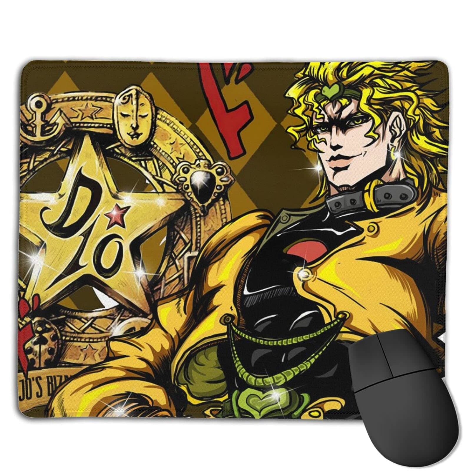 JoJo's Bizarre Adventure-DIO Non-Slip Mouse Pad Rectangle Rubber Anime Mouse Pad Gaming Mouse Pad 8.6x7.1 Inch(22x18 cm)