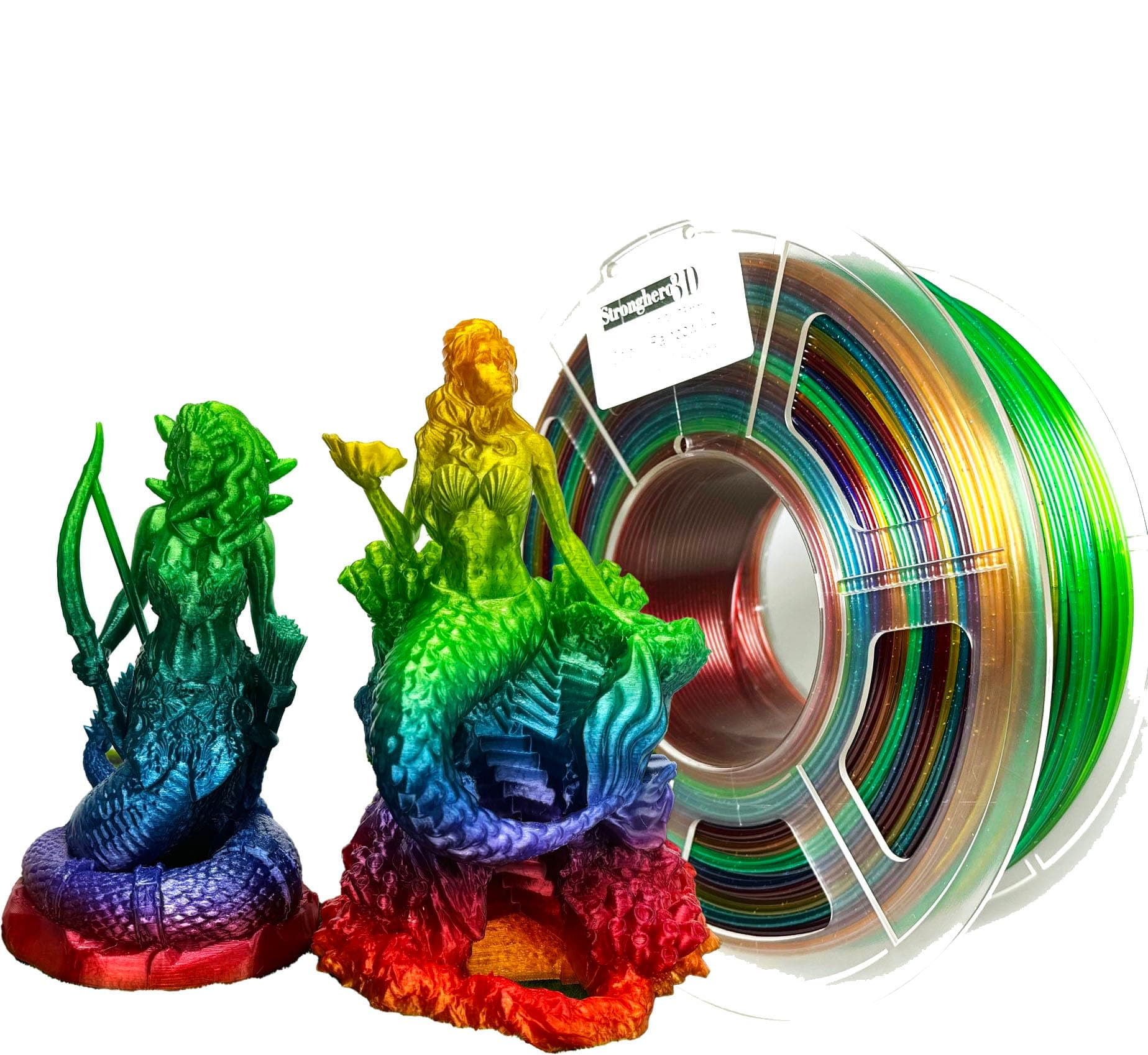 PETG 3D Printer Filament 1.75mm,Multi Color,Translucent Rainbow,1kg(2.2lbs) Accuracy +/-0.05mm for ender3 Cr10