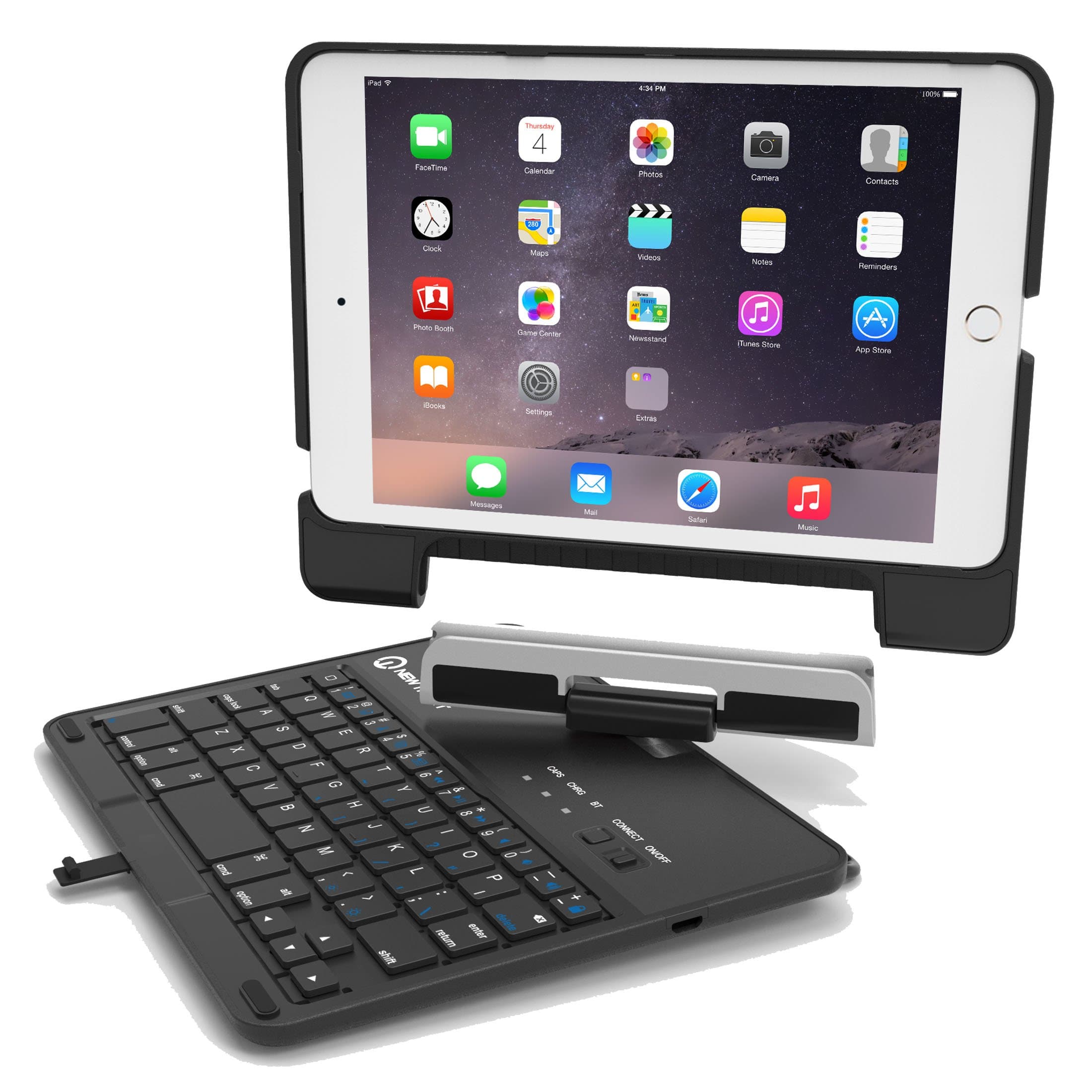 New Trent iPad Mini Keyboard Case with Detachable Wireless Bluetooth Smart Keyboard for The Apple iPad Mini 4 and iPad Mini 1 2 3